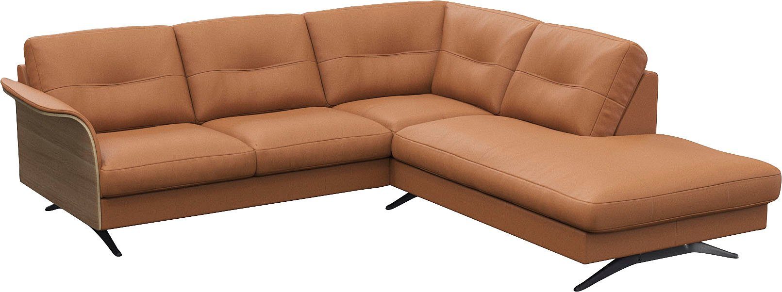 FLEXLUX Hoekbank Glow, super comfortabel door hoogwaardige zitconstructie met binnenvering, L-vorm