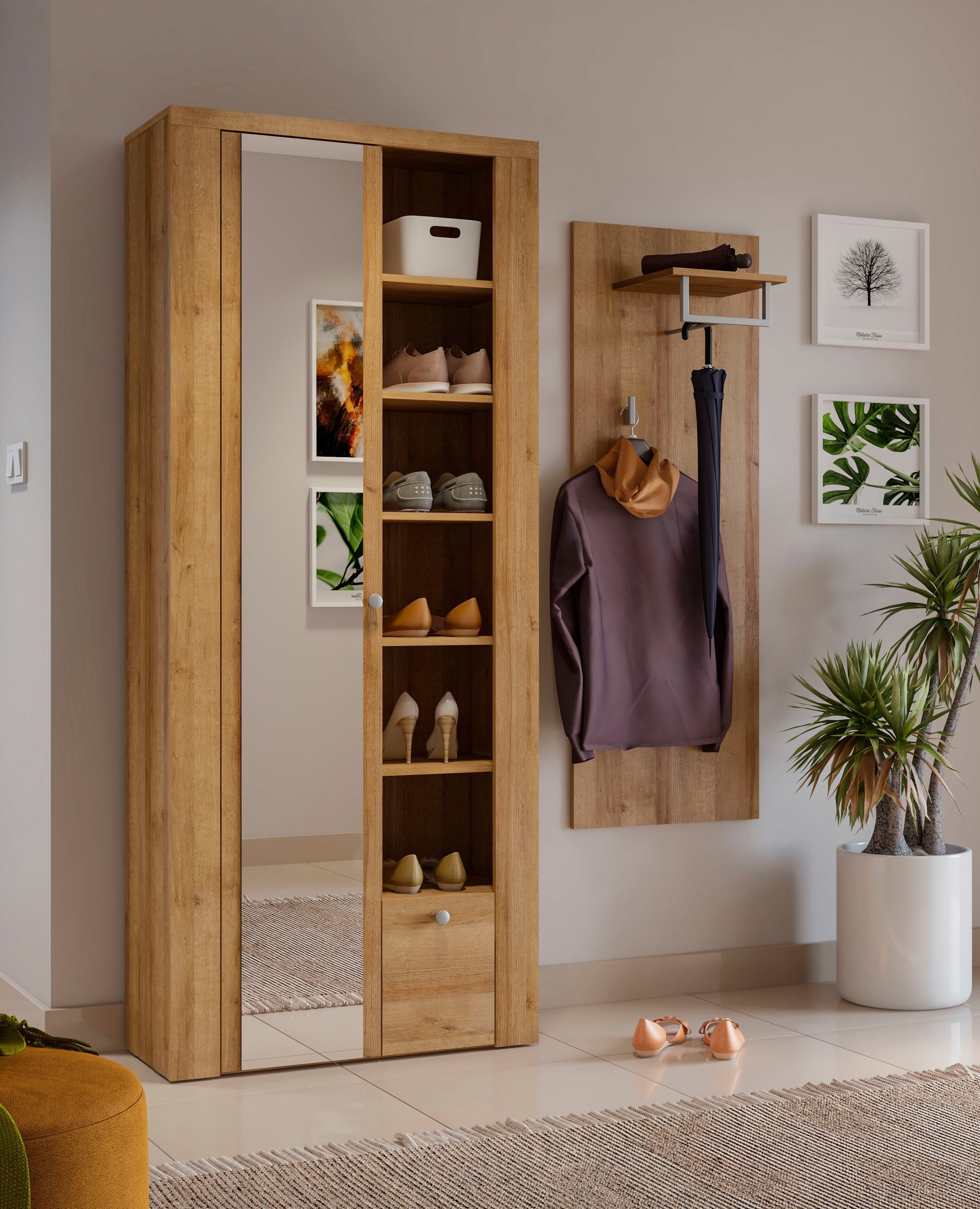 Home affaire Kapstokpaneel Larona Hoogte 140 cm