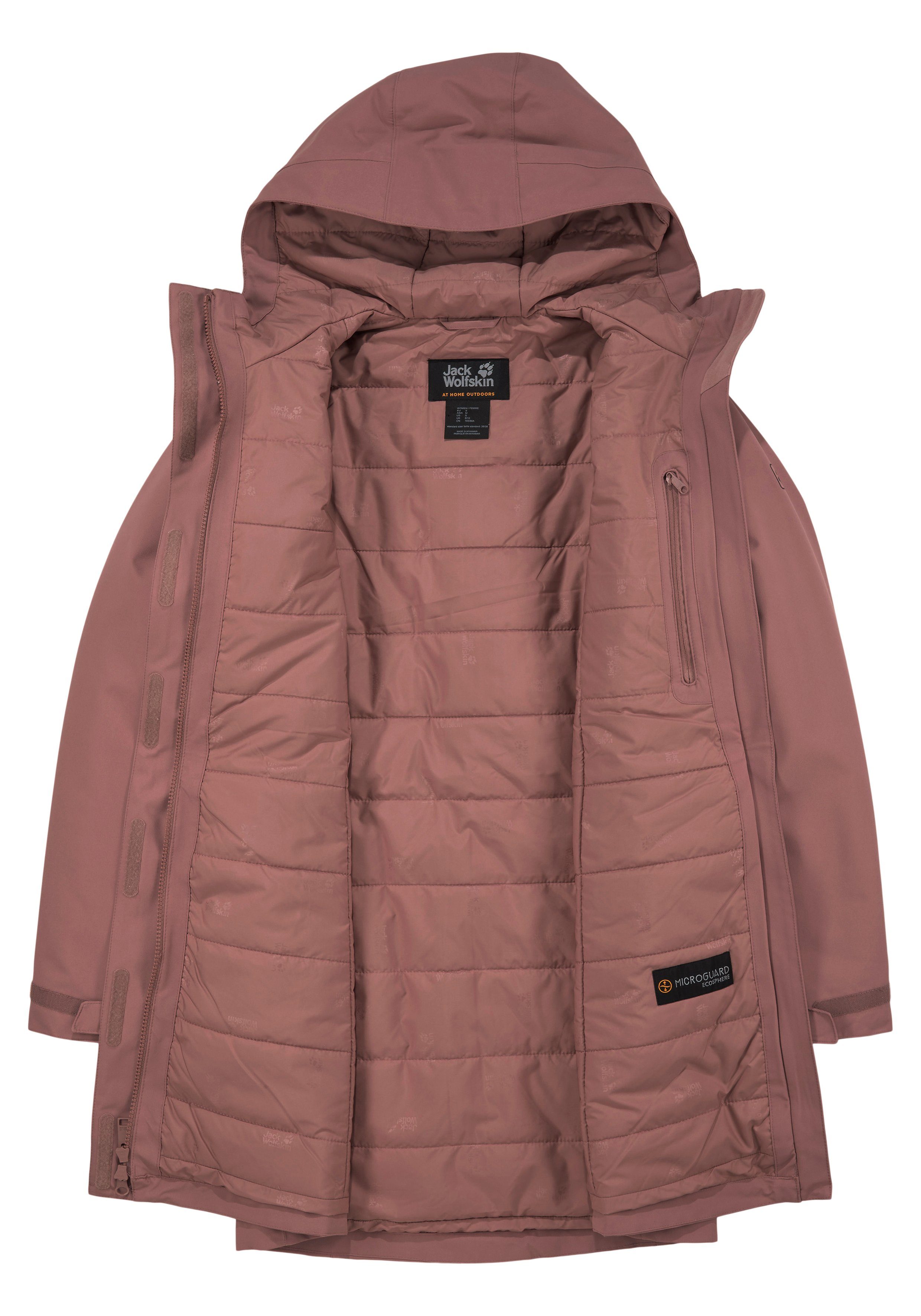 Jack Wolfskin Parka KIOLA Winddicht & waterafstotend & ademend