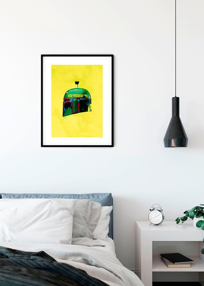 Komar Wanddecoratie Star Wars Classic Helmets Boba Fett Wanddecoratie voor de kinderkamer - zonder lijst (1 stuk)