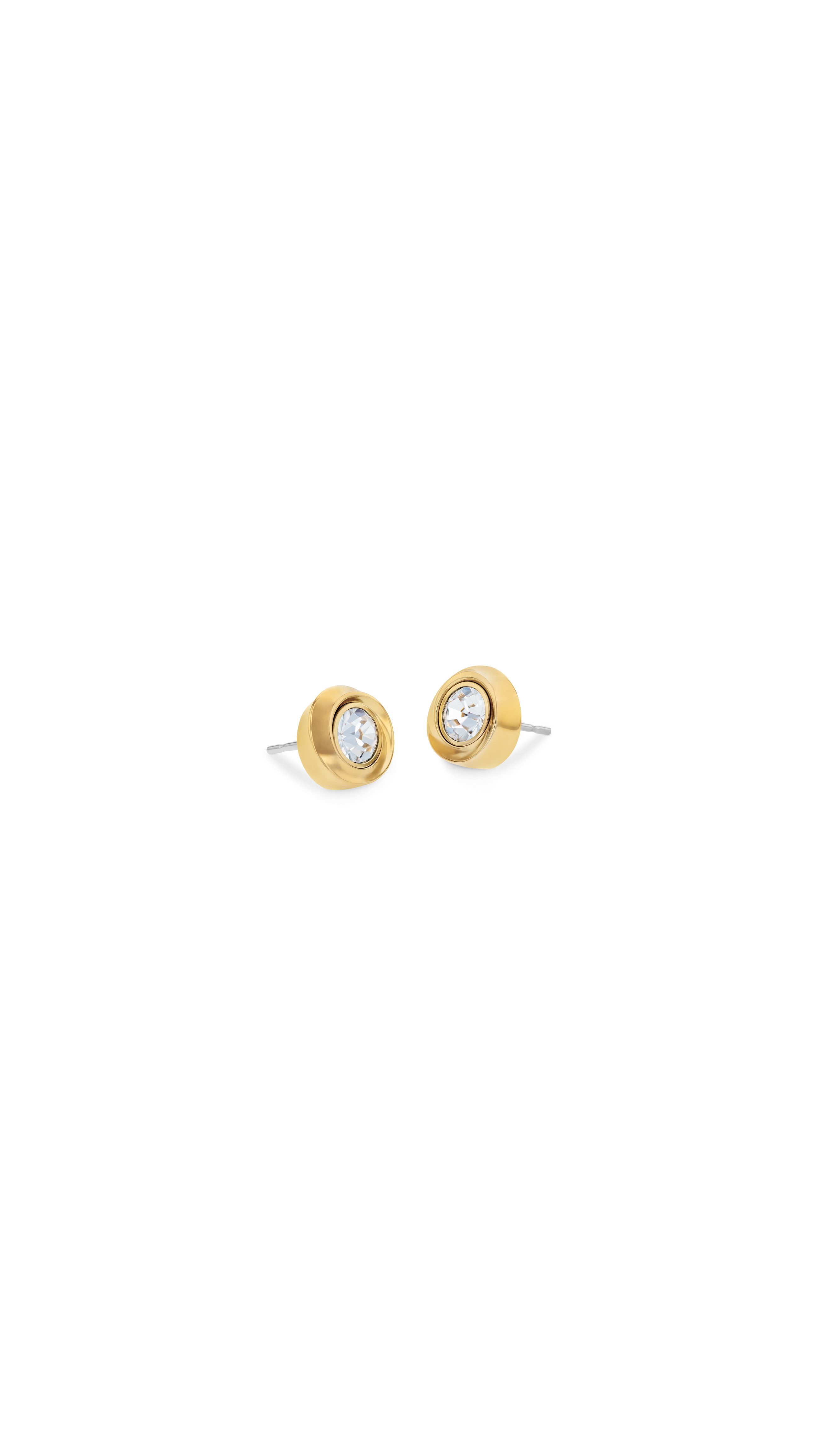 Calvin Klein Paar oorstekers TWISTED BEZEL SOLITAIRE