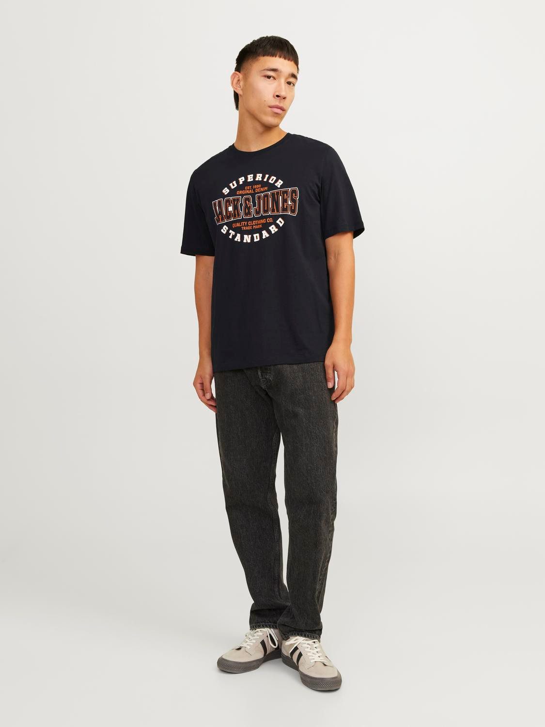 Jack & Jones Shirt met ronde hals JJELOGO TEE SS O-NECK 2 COL AW24 SN