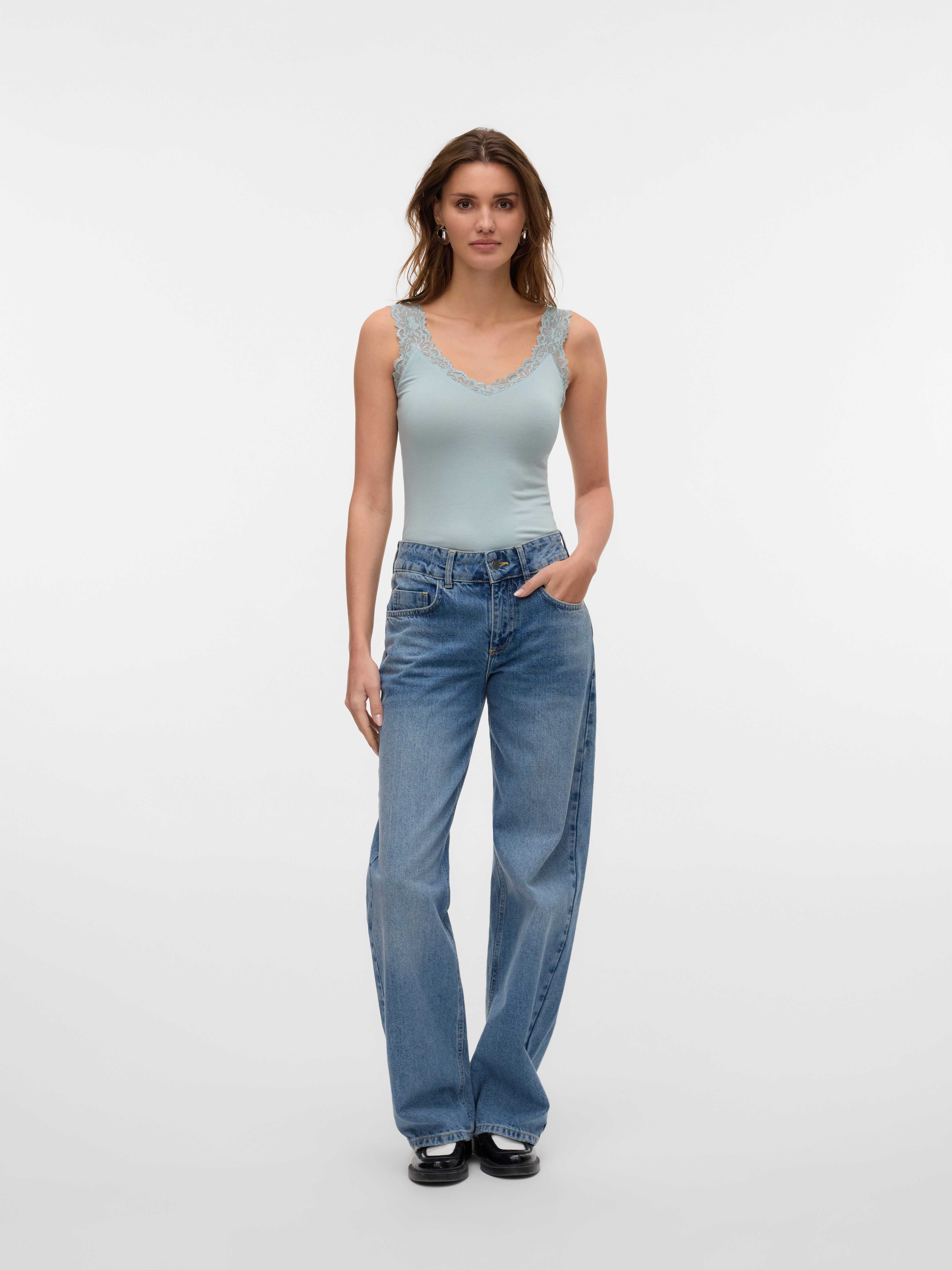 Vero Moda Kanten top VMROSA SL TOP JRS NOOS