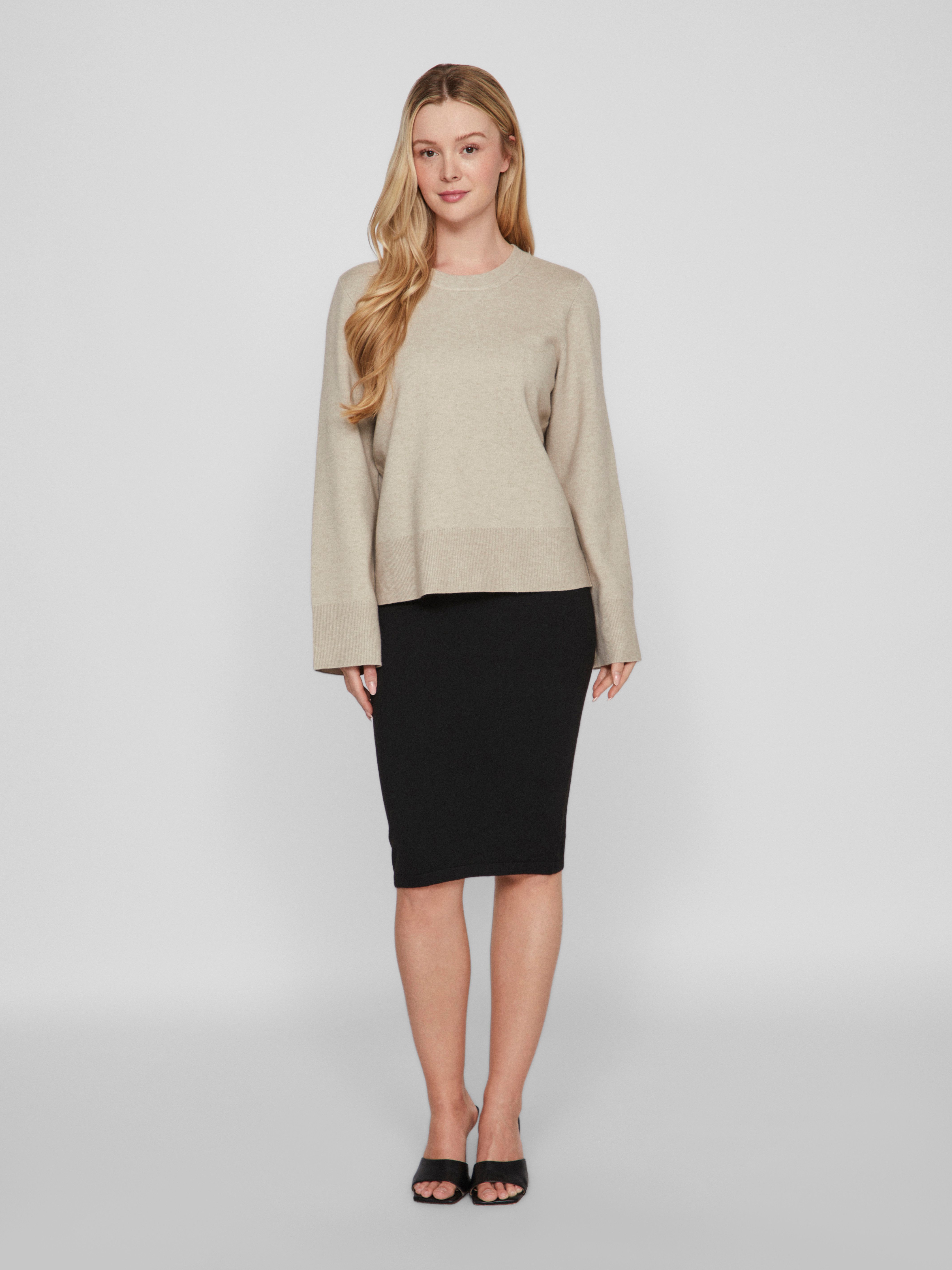 Vila Trui met ronde hals VICASSIE O-NECK L/S KNIT TOP - NOOS