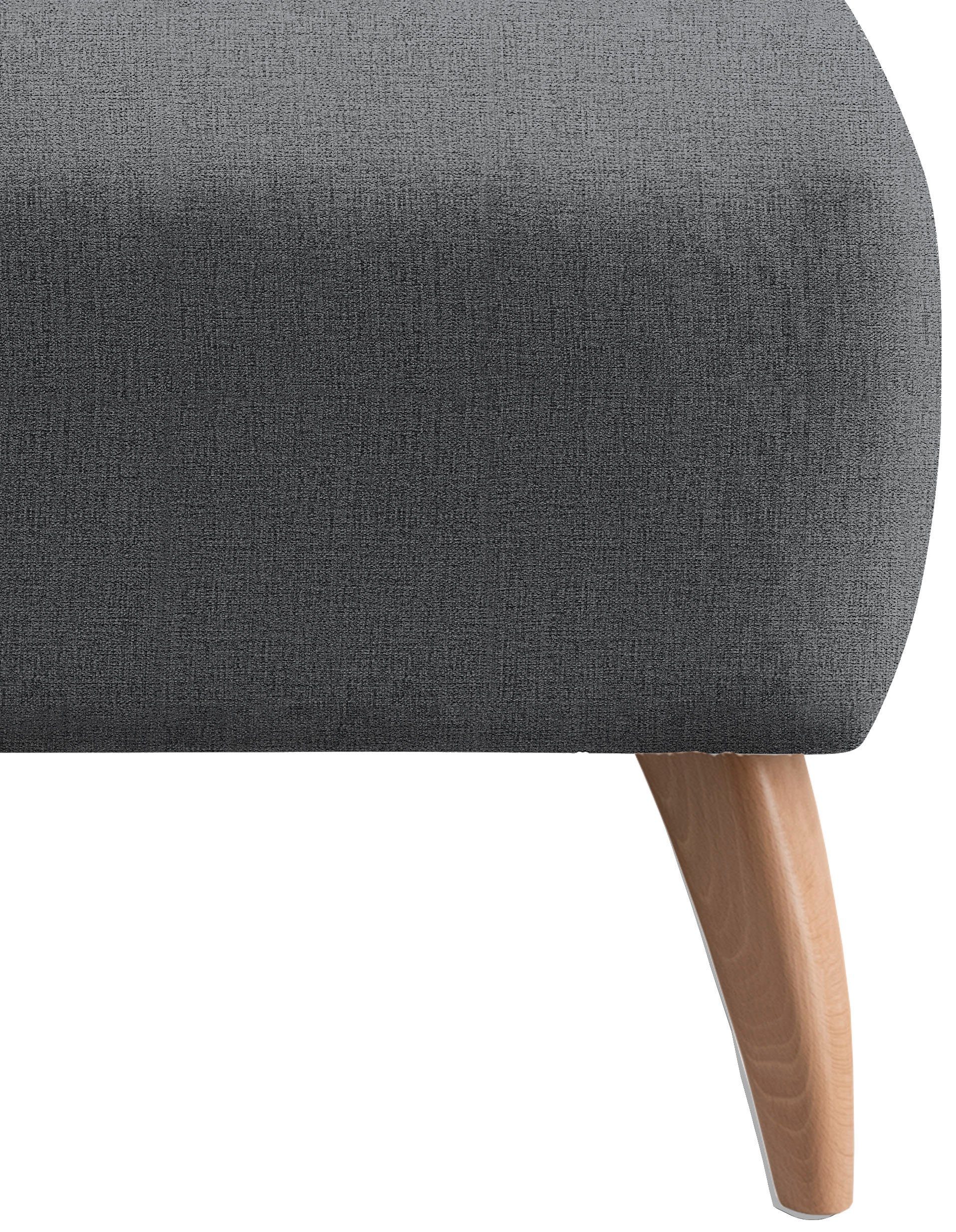 INOSIGN Hocker Colori Kleur houten poten naar keuze, verschillende stoffen, hoogwaardige stof