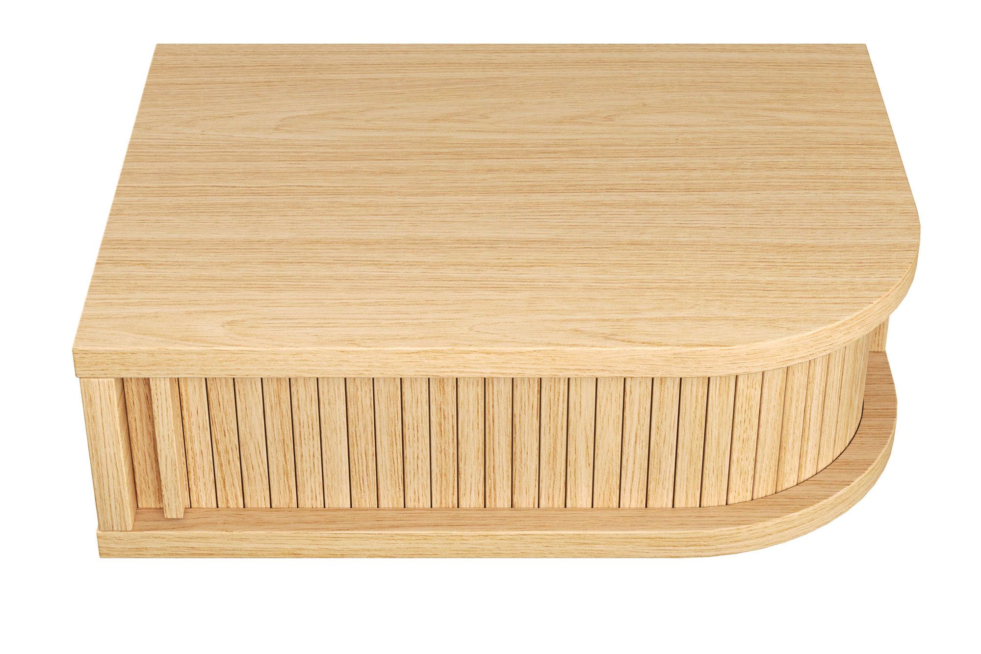 Woodman Nachtkastje Farsta in 3 kleuren, met tambour schuifdeuren, met eikenhout gefineerd