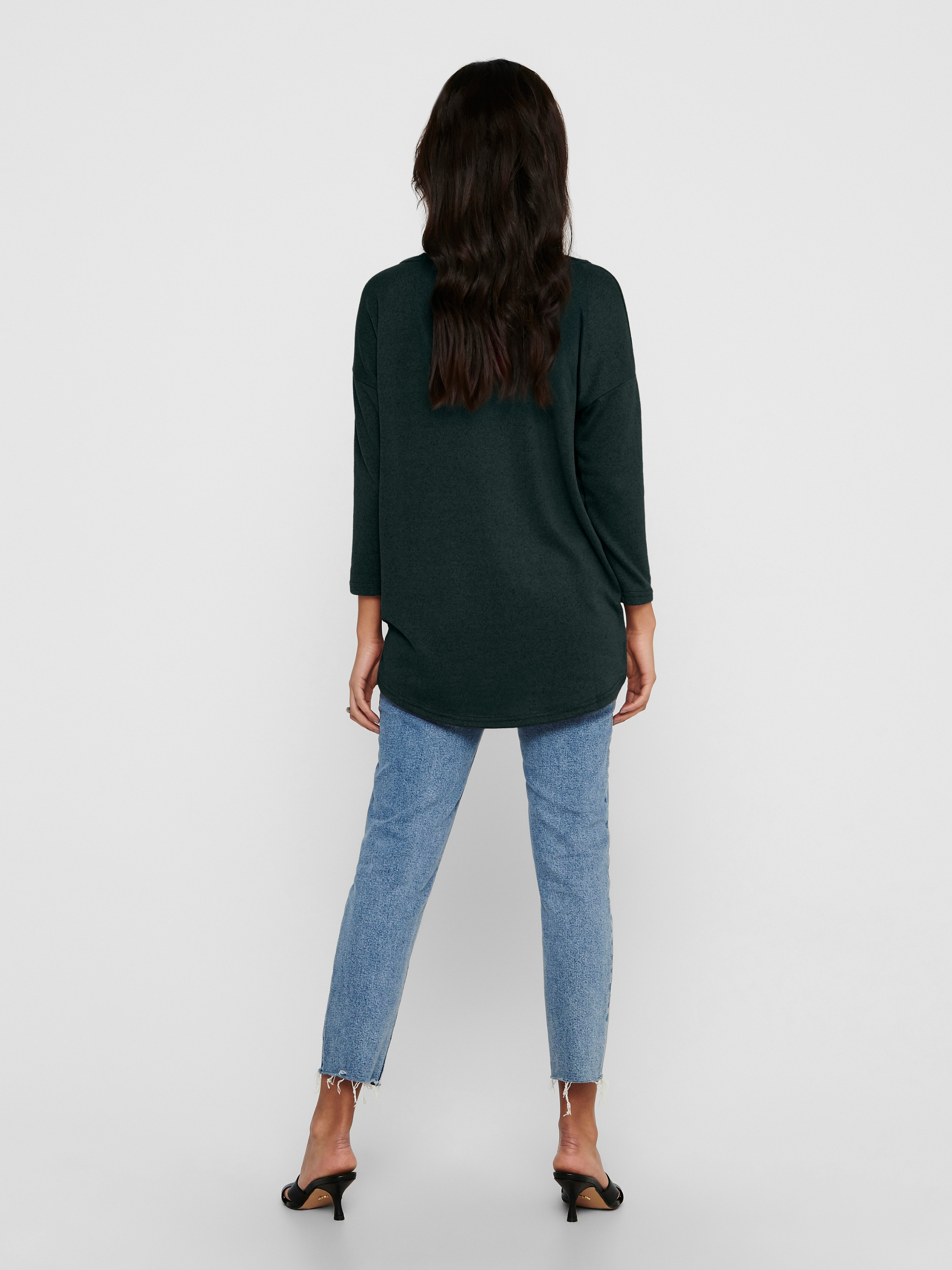 Only Shirt met 3/4 mouwen ONLELCOS 4/5 SOLID TOP
