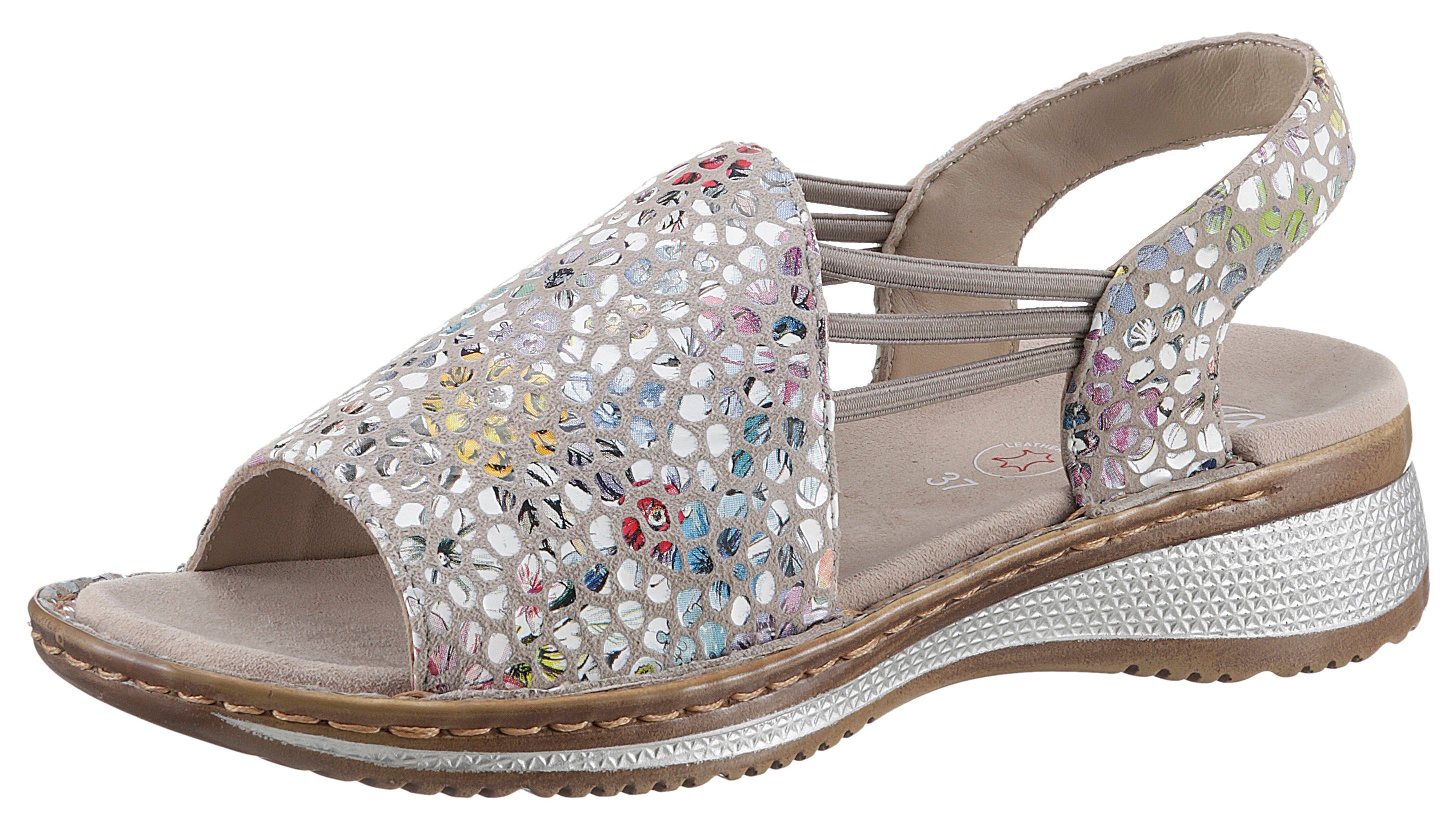 Ara Sandalen Hawaï , zomerschoen, sandaal, sleehak, met stretch-banden, g-breedte