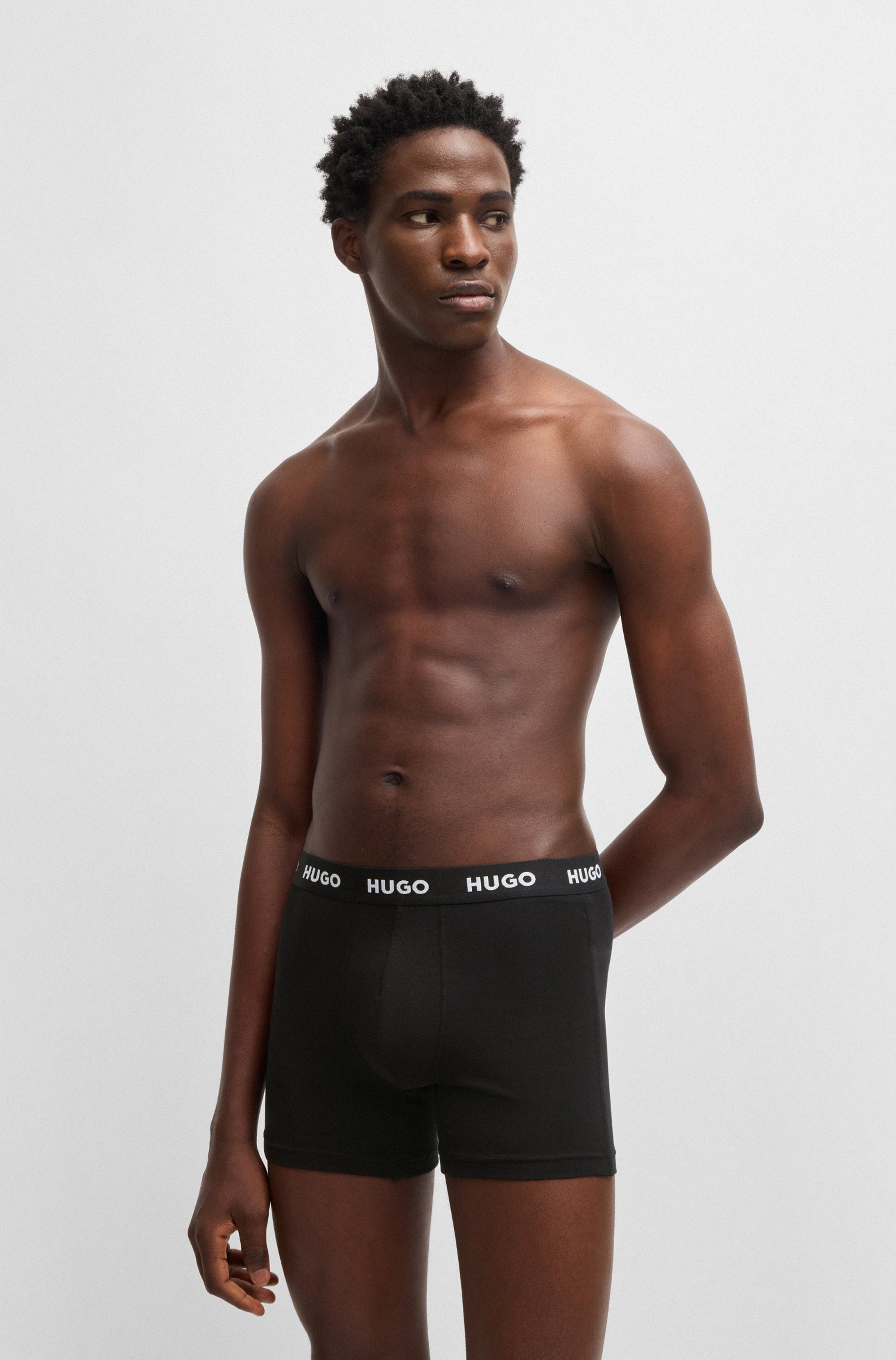 HUGO underwear Boxershort BOXERBR TRIPLET PACK met hugo logo-elastisch tailleband (3 stuks)