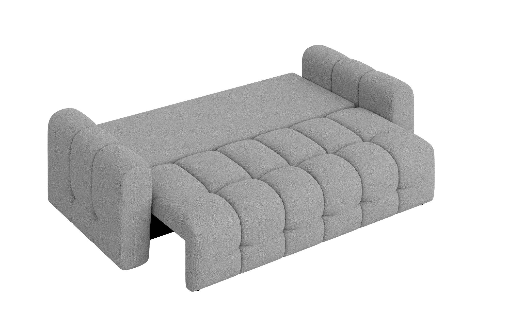 INOSIGN 3-zitsbank Manilla, optioneel met bedfunctie, B/D/H 265/117/91 cm met golfondersteuning, in verschillende materialen en kleuren
