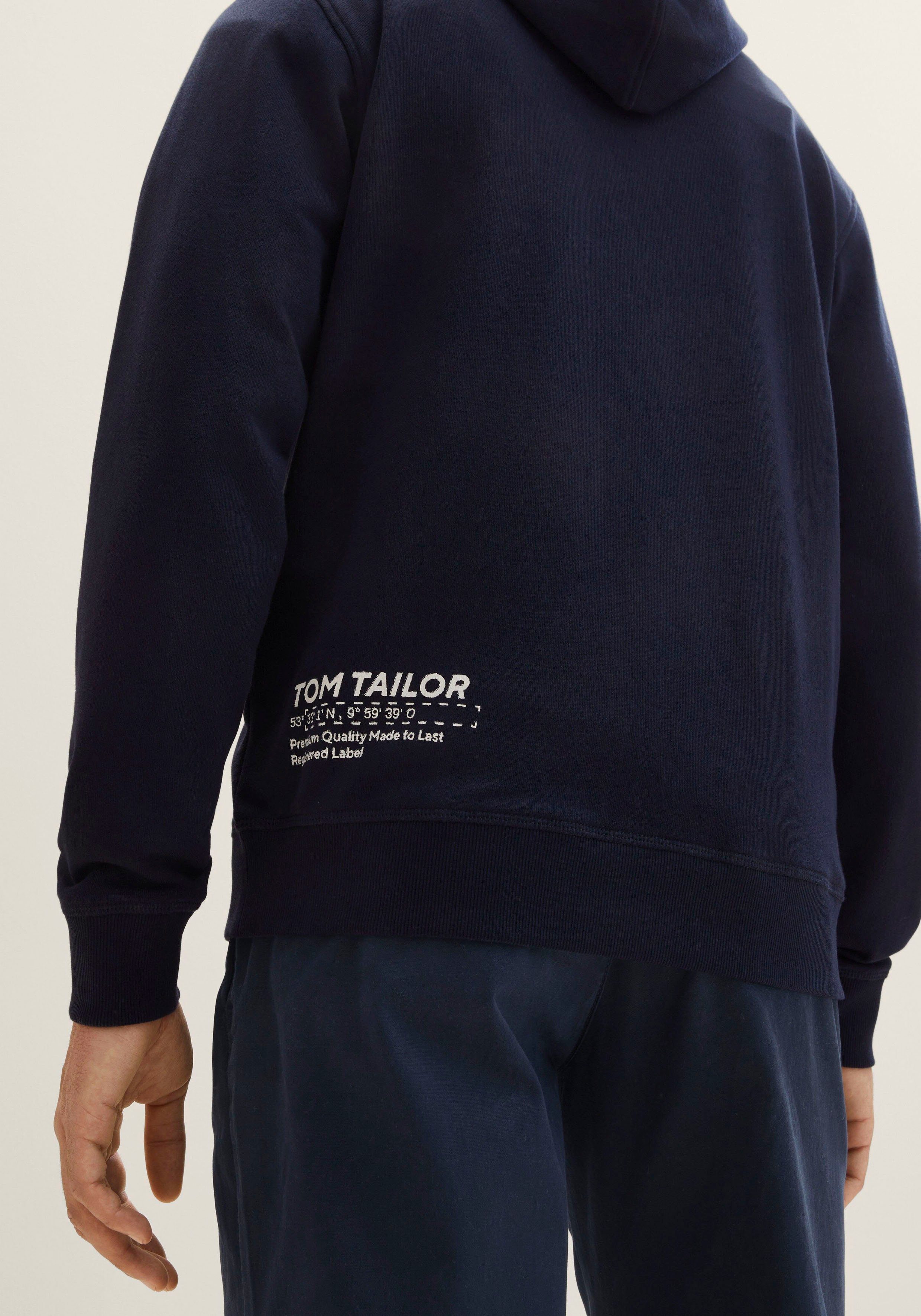 Tom Tailor Hoodie met casual frontprint + borduursel