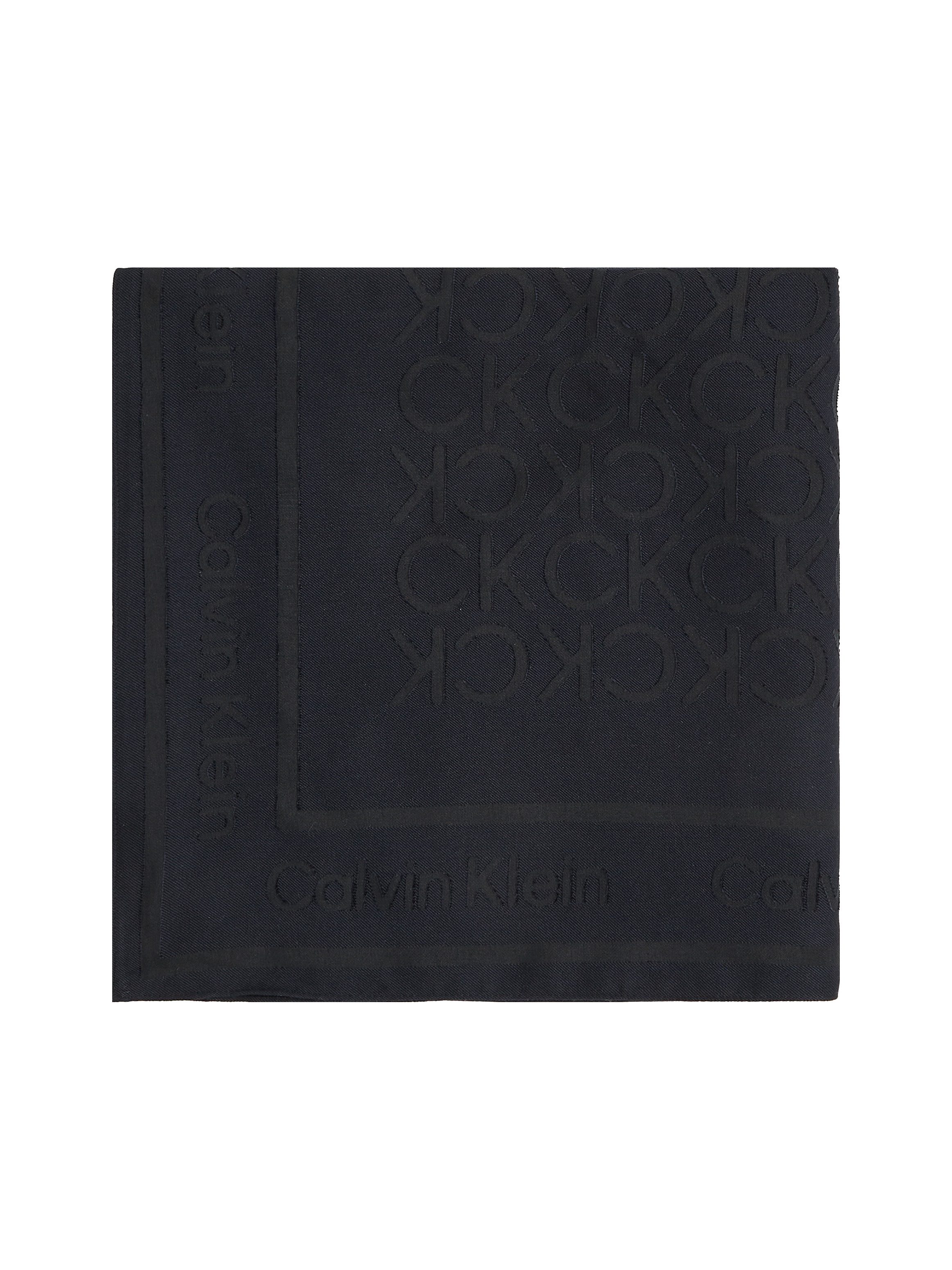 Calvin Klein Sjaal BURNOUT MONOGRAM SCARF CK-patroon vierkante vorm