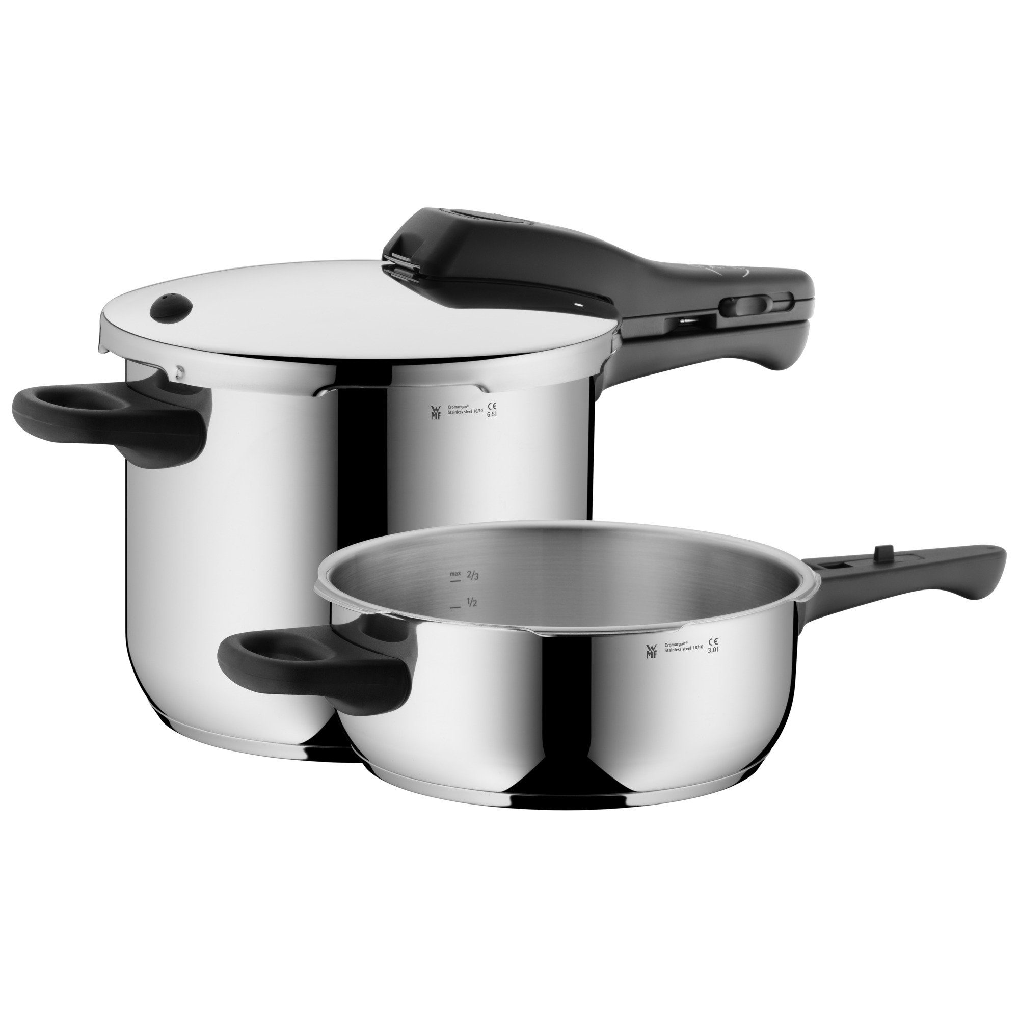 WMF Snelkookpan Perfect RDS Stoompan met een afneembare dekselgreep, inductie (2-delig)