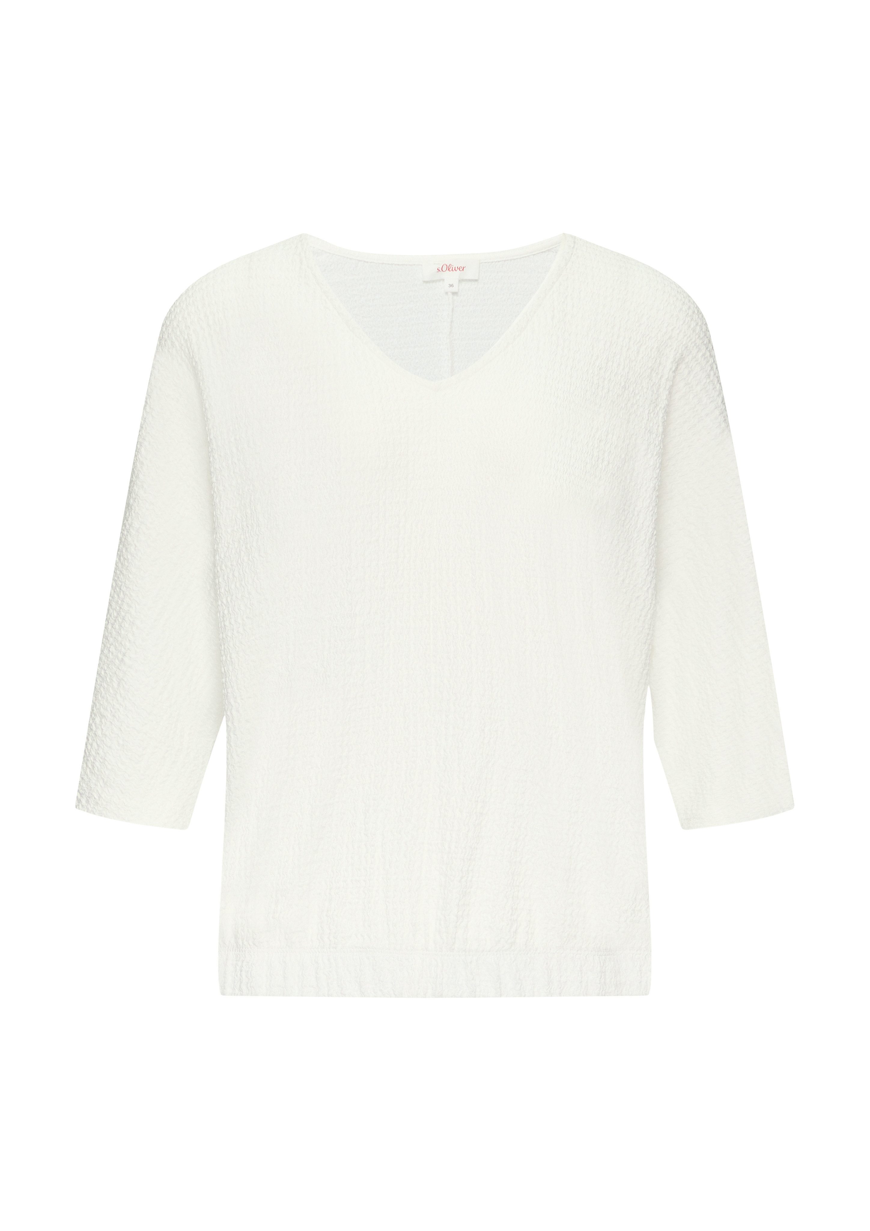 s.Oliver Shirt met 3/4 mouwen met structuur