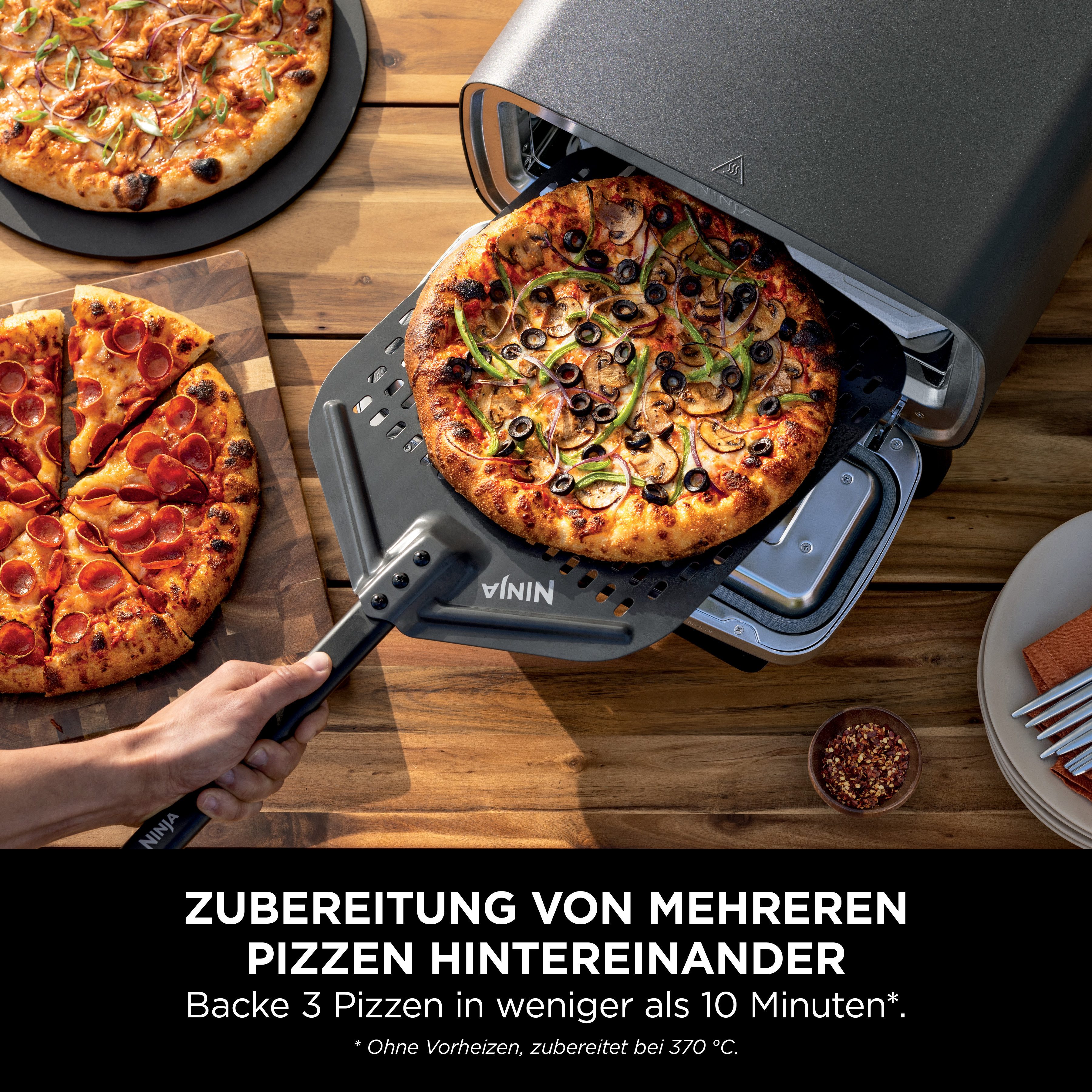 NINJA Pizza-oven Artisan Outdoor-Elektro-Pizzaofen/Heißluftfritteuse MO201EU