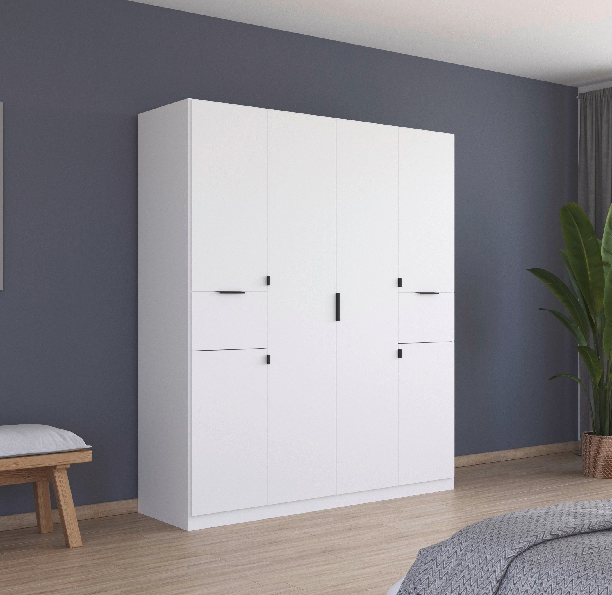 rauch Draaideurkast Kledingkast kast garderobe waskast TICAO met 2 ruime lades, veel opbergruimte made in germany