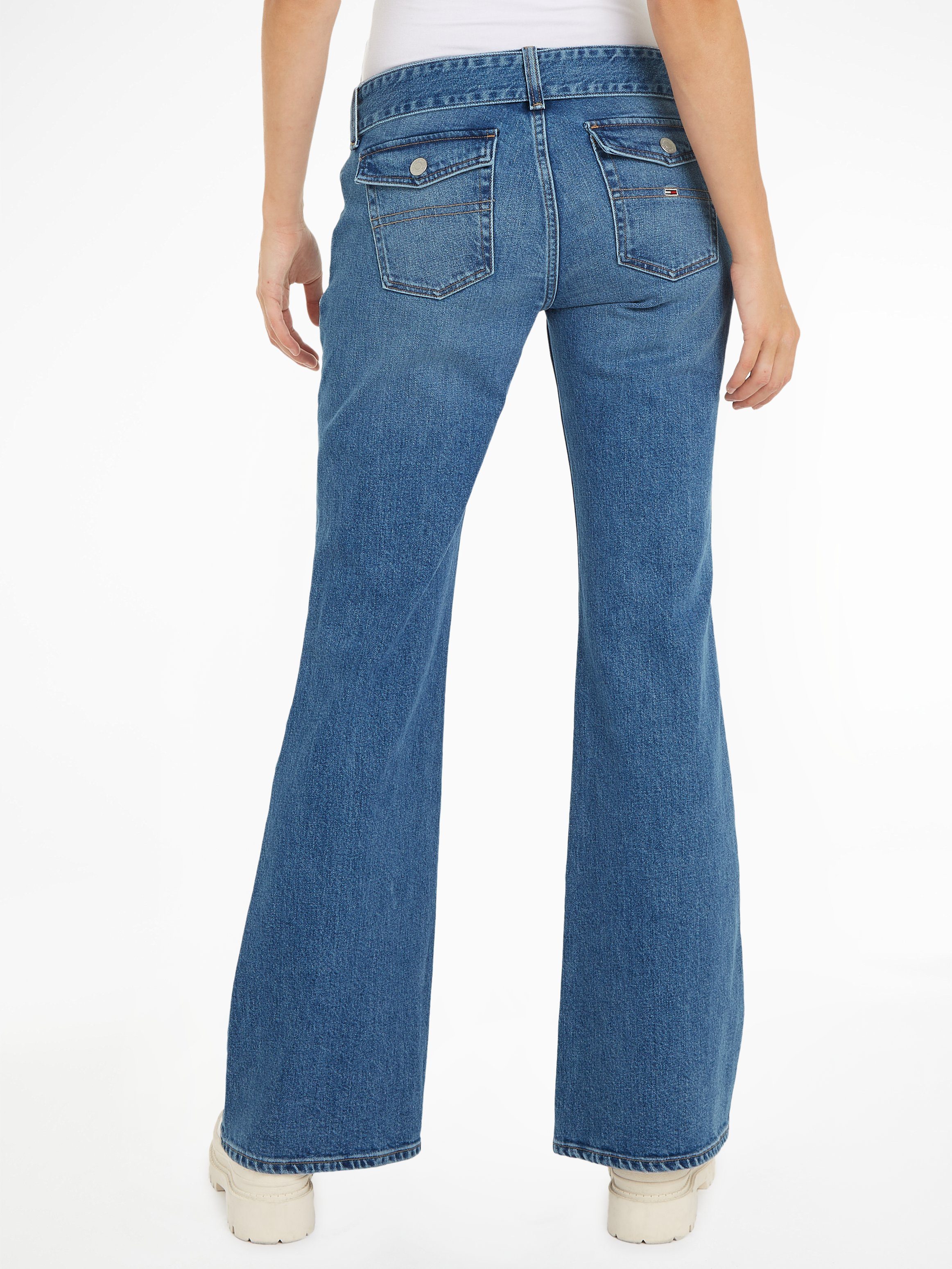 TOMMY JEANS Wijd uitlopende jeans LW FLR BELTED BH7136