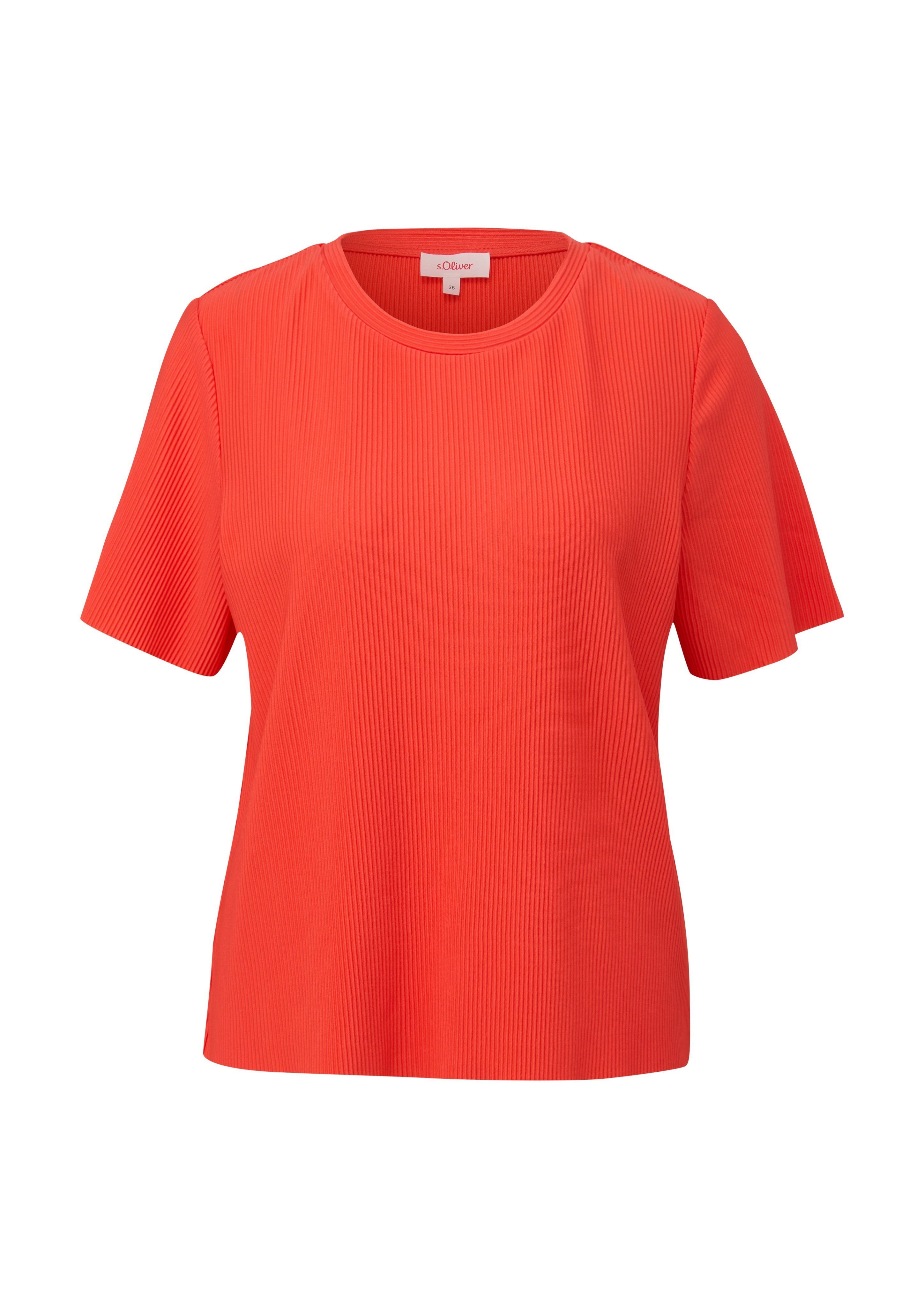 s.Oliver T-shirt met plisséplooien