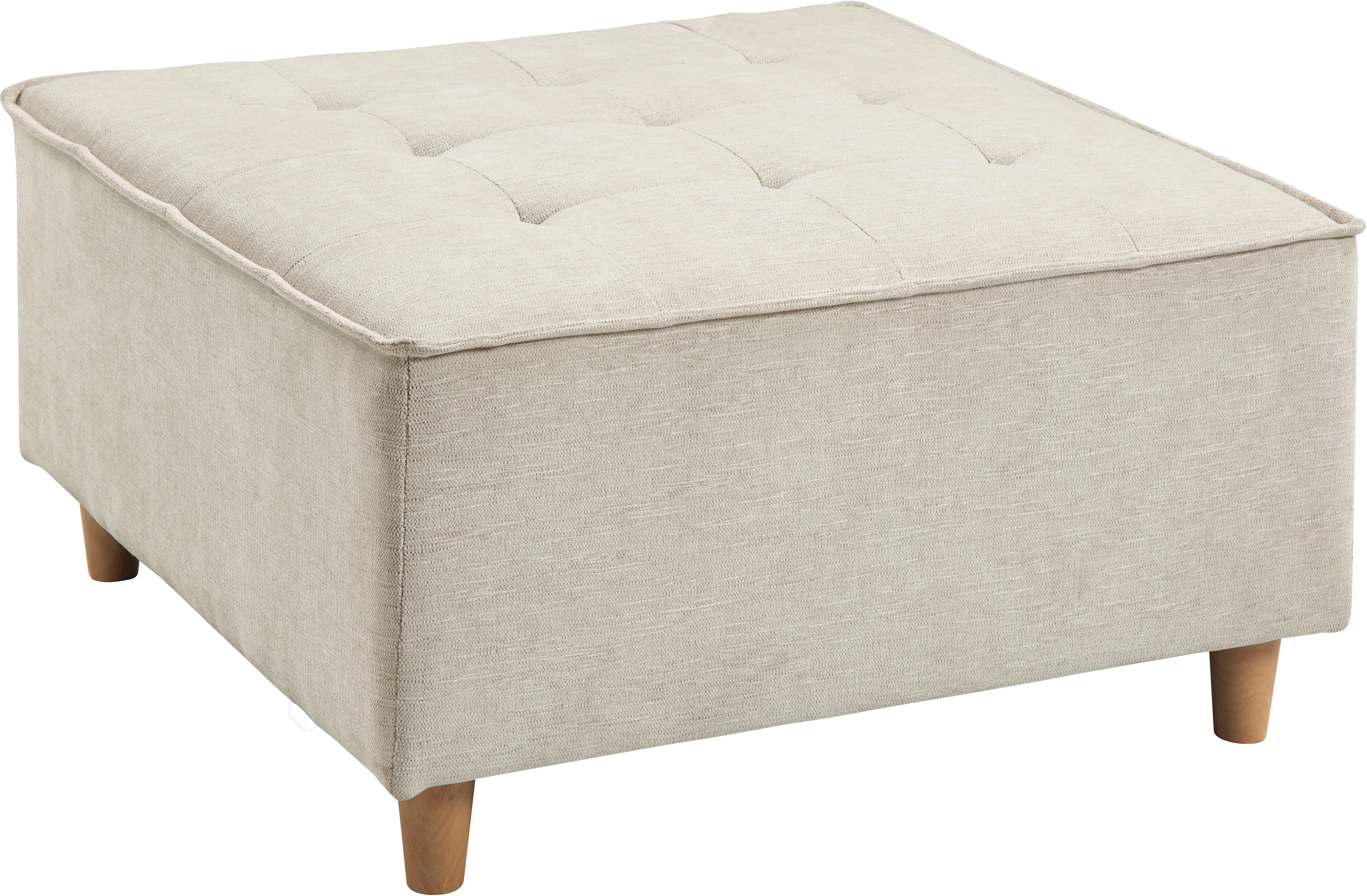 RAUM.ID Hocker Flexid modulair uitbreidbaar tot bank, chenille bekleding (1 stuk)