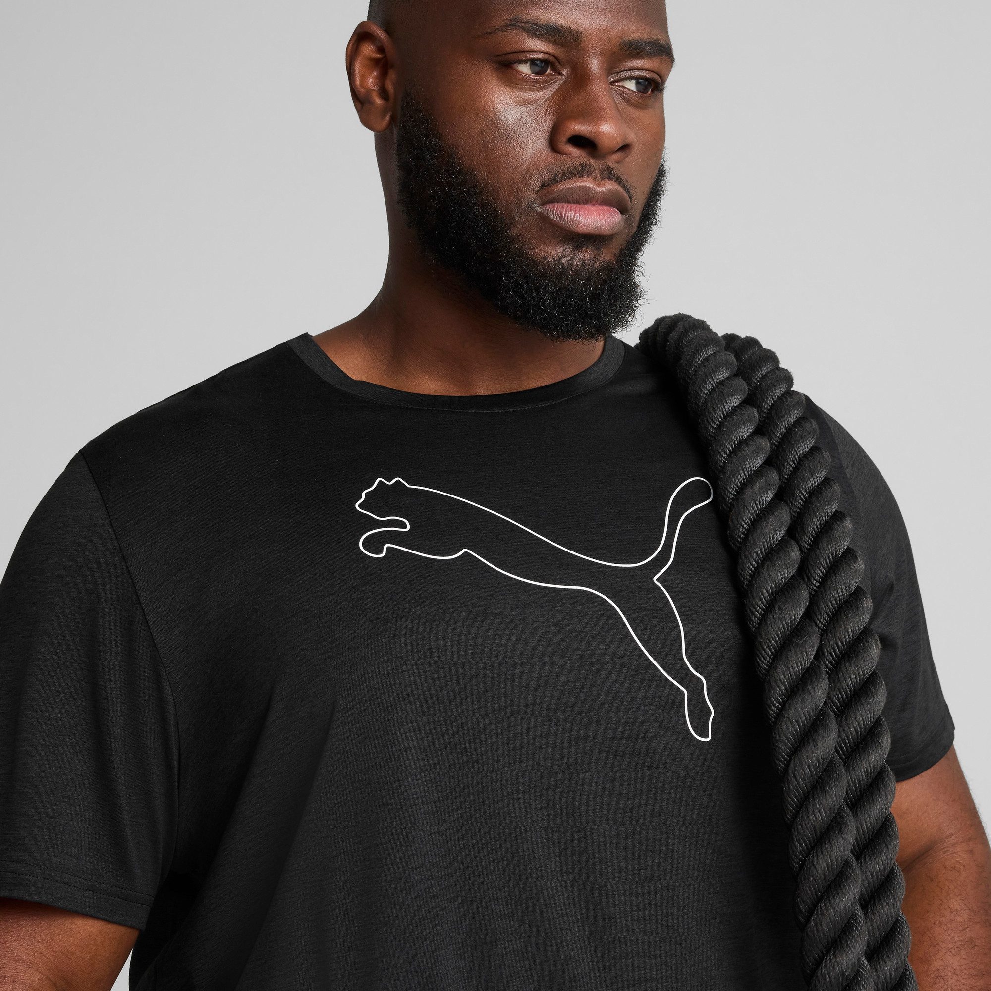 PUMA Trainingsshirt M TAD ESSENTIAL HEATHER CAT TEE (CF LARGE CAT)