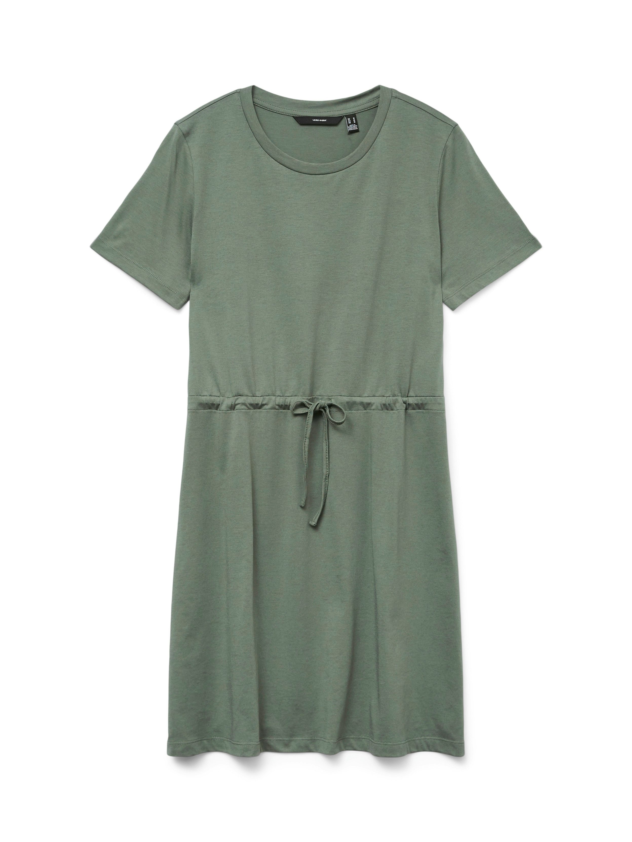 Vero Moda Shirtjurk VMLUNA SS SHORT STRING DRESS JRS NOOS