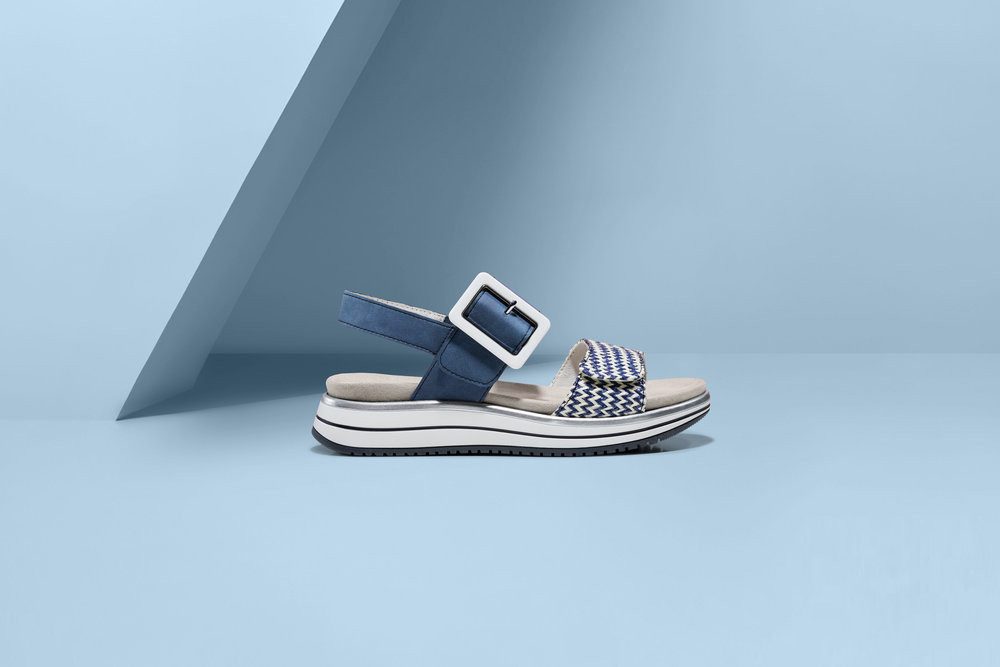 Remonte Sleehaksandaaltjes ELLE-Collection , zomerschoen, sandalen, comfortschoen met praktische klittenbandsluitingen