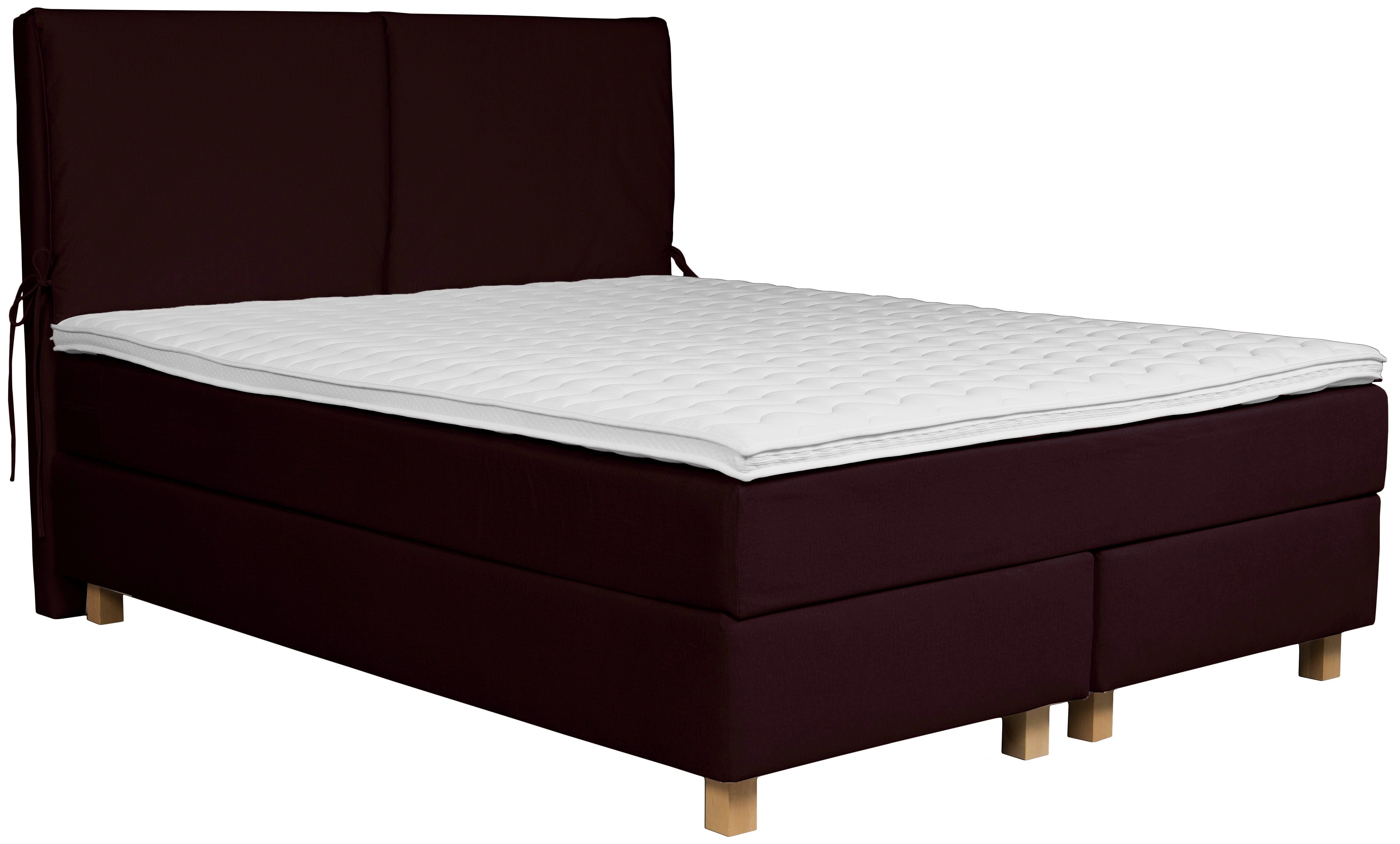 Home affaire Boxspring Nele incl. topmatras in eenvoudig design boxsprings paars