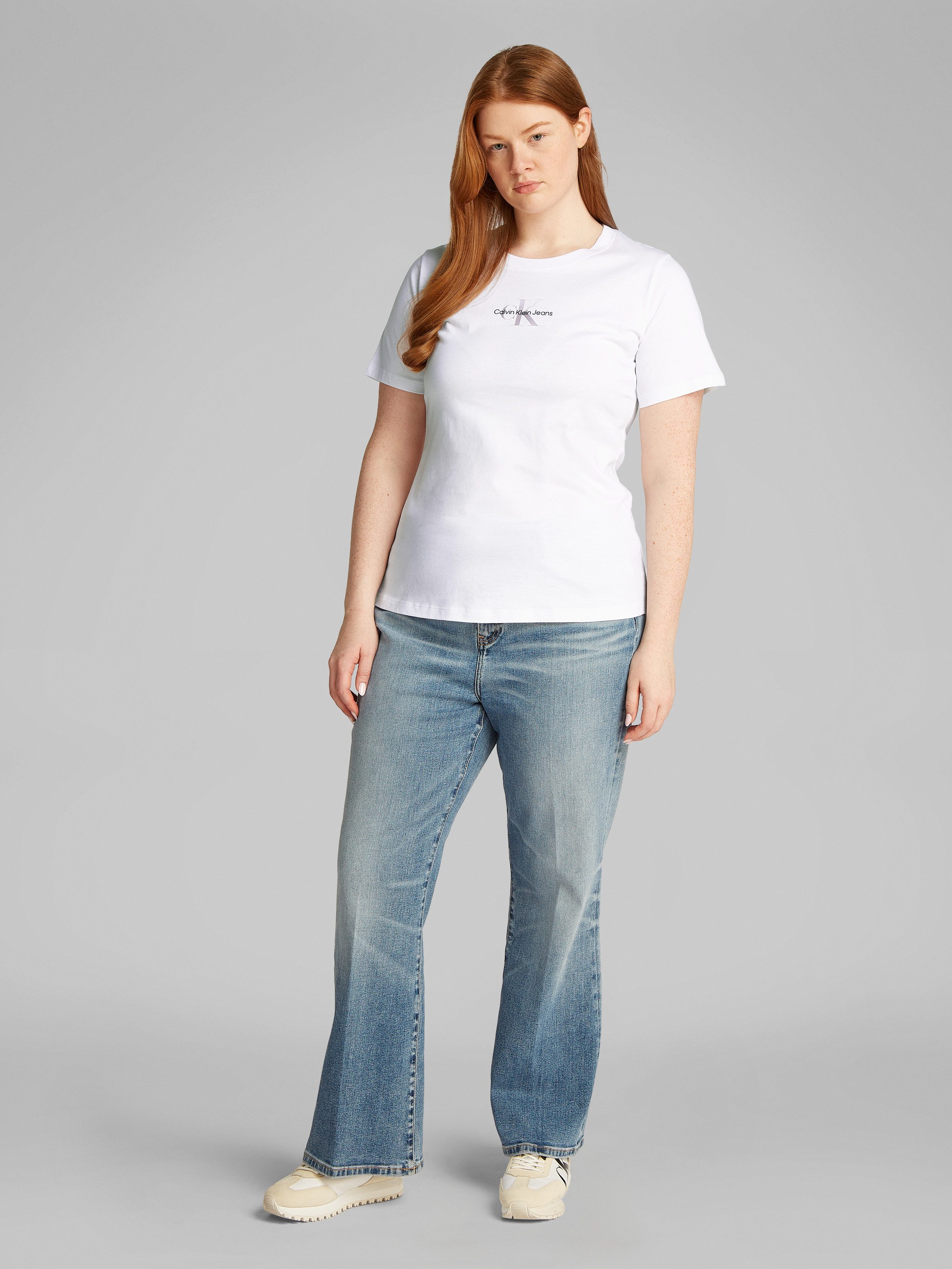 Calvin Klein Jeans Plus T-shirt PLUS GRADIENT MONOLOGO SLIM TEE