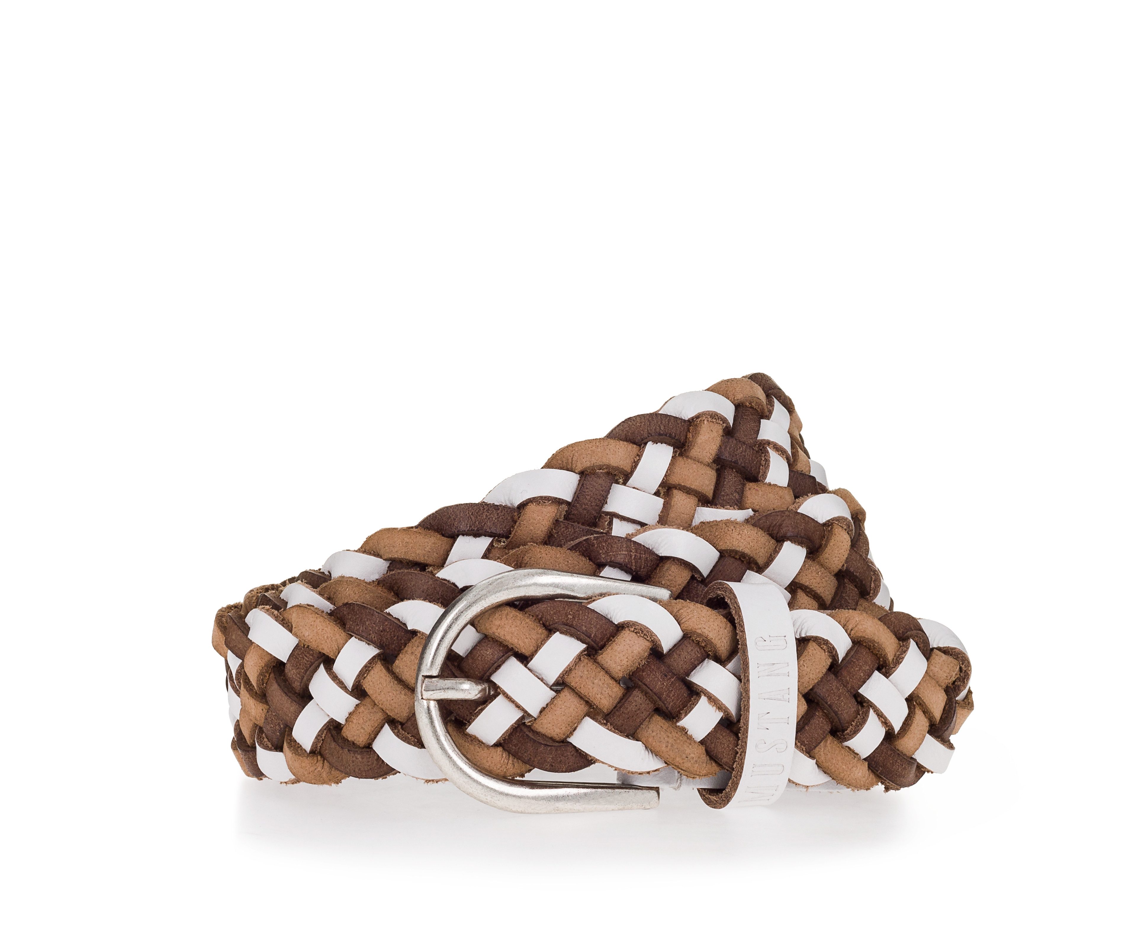 MUSTANG Gevlochten riem (1 stuk) dames gevlochten riemen maat 85 beige