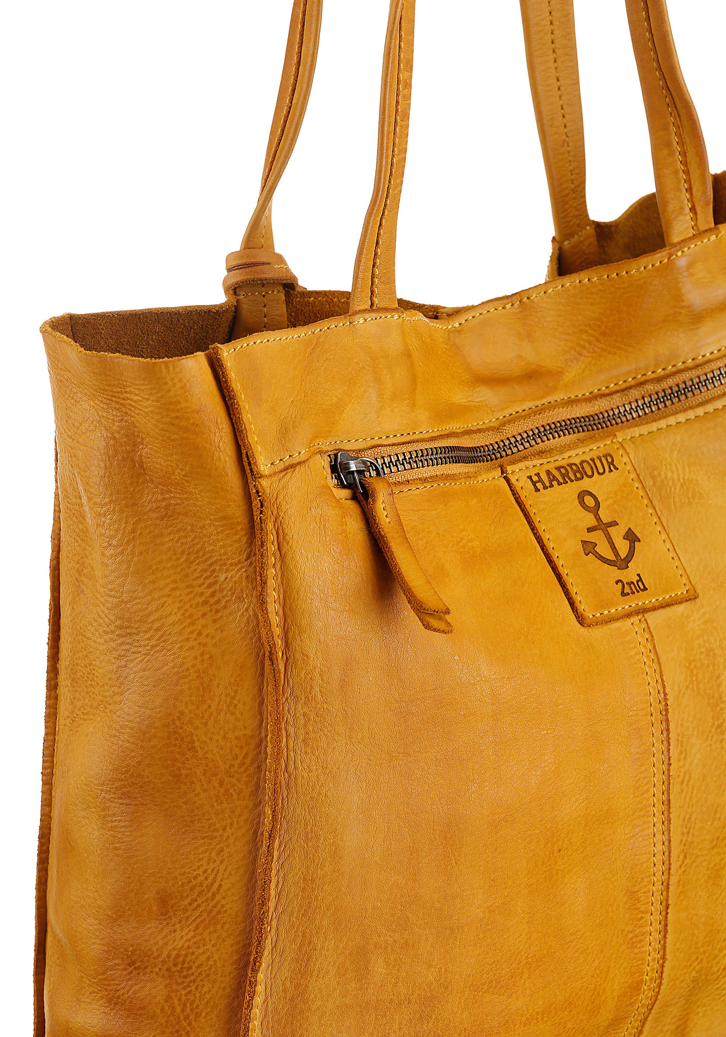HARBOUR 2nd Shopper Elbe 1 van leer met kenmerkende merk-anker-label en sierhanger