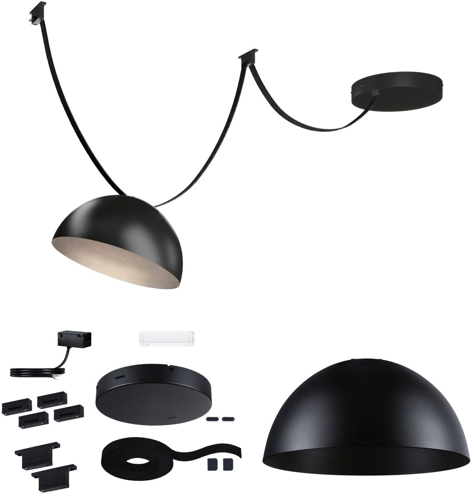 Paulmann Hanglamp ULine riem starterset 5m 12W zwart
