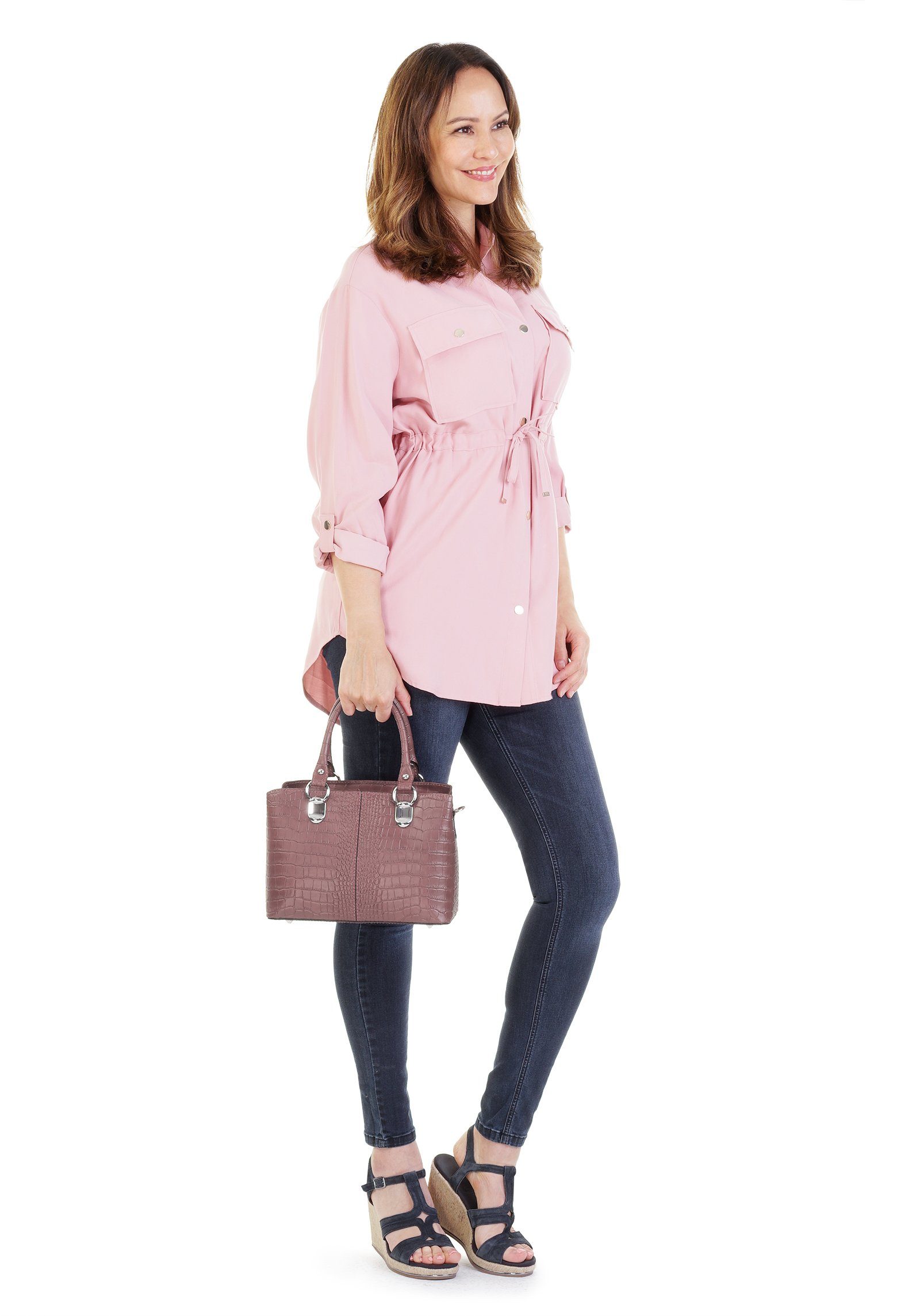 Cluty Schoudertas echt leer, made in italy