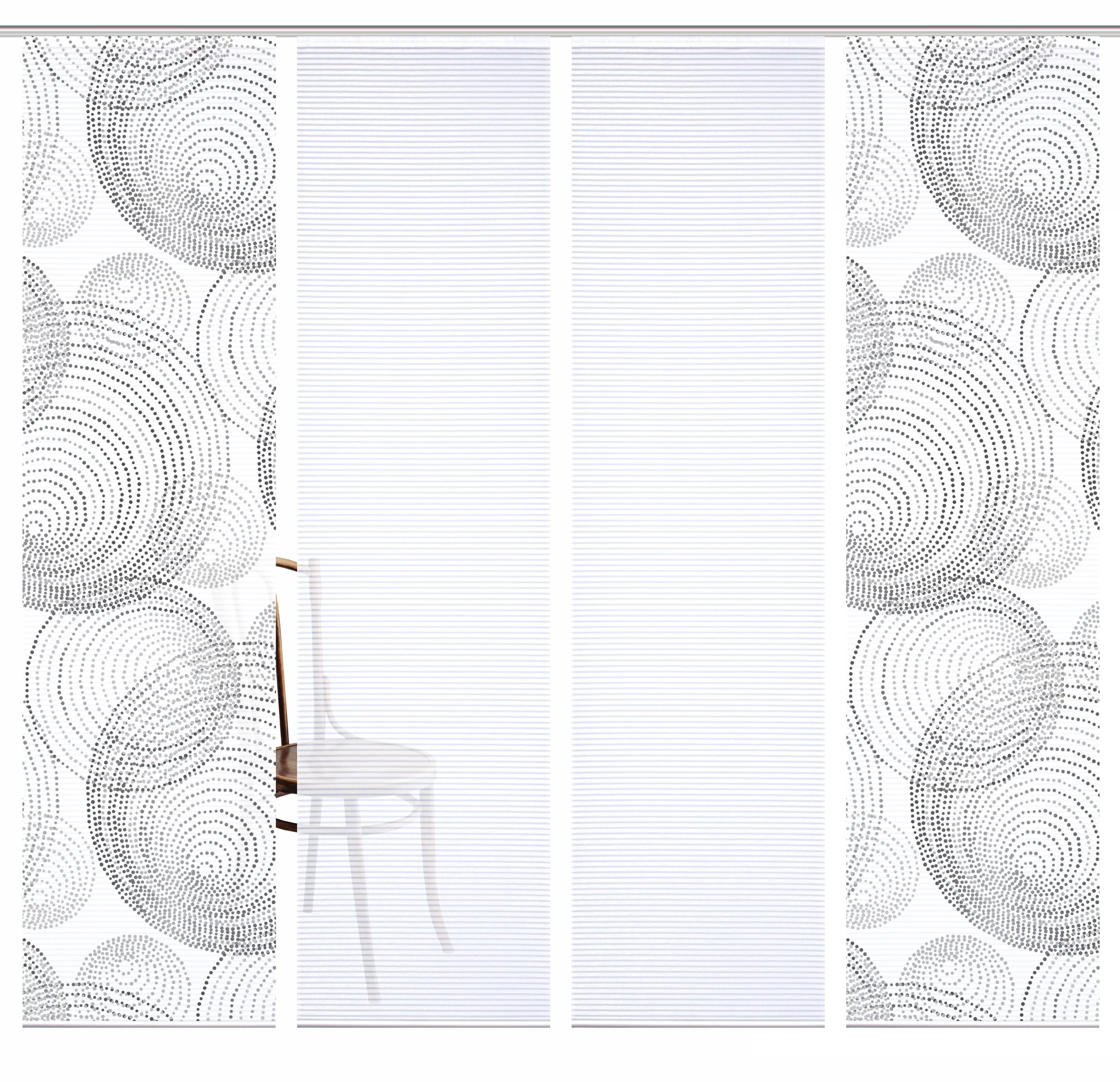 HOME in green Paneelgordijn Spiro SET DIGITALE PRINT, BAMBOELOOK GERECYCLED (4 stuks)