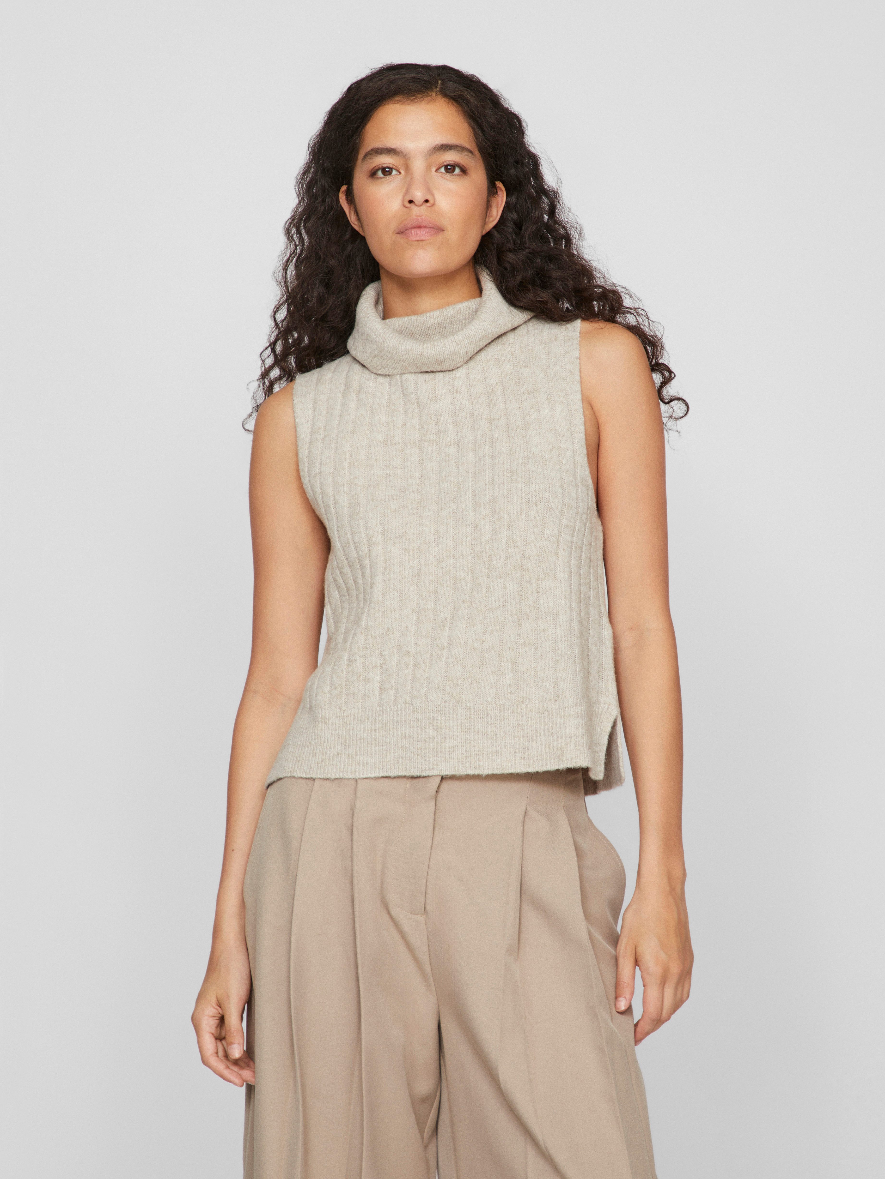 Vila Slip-over VIBELUNA HIGH NECK S L KNIT VEST-NOOS