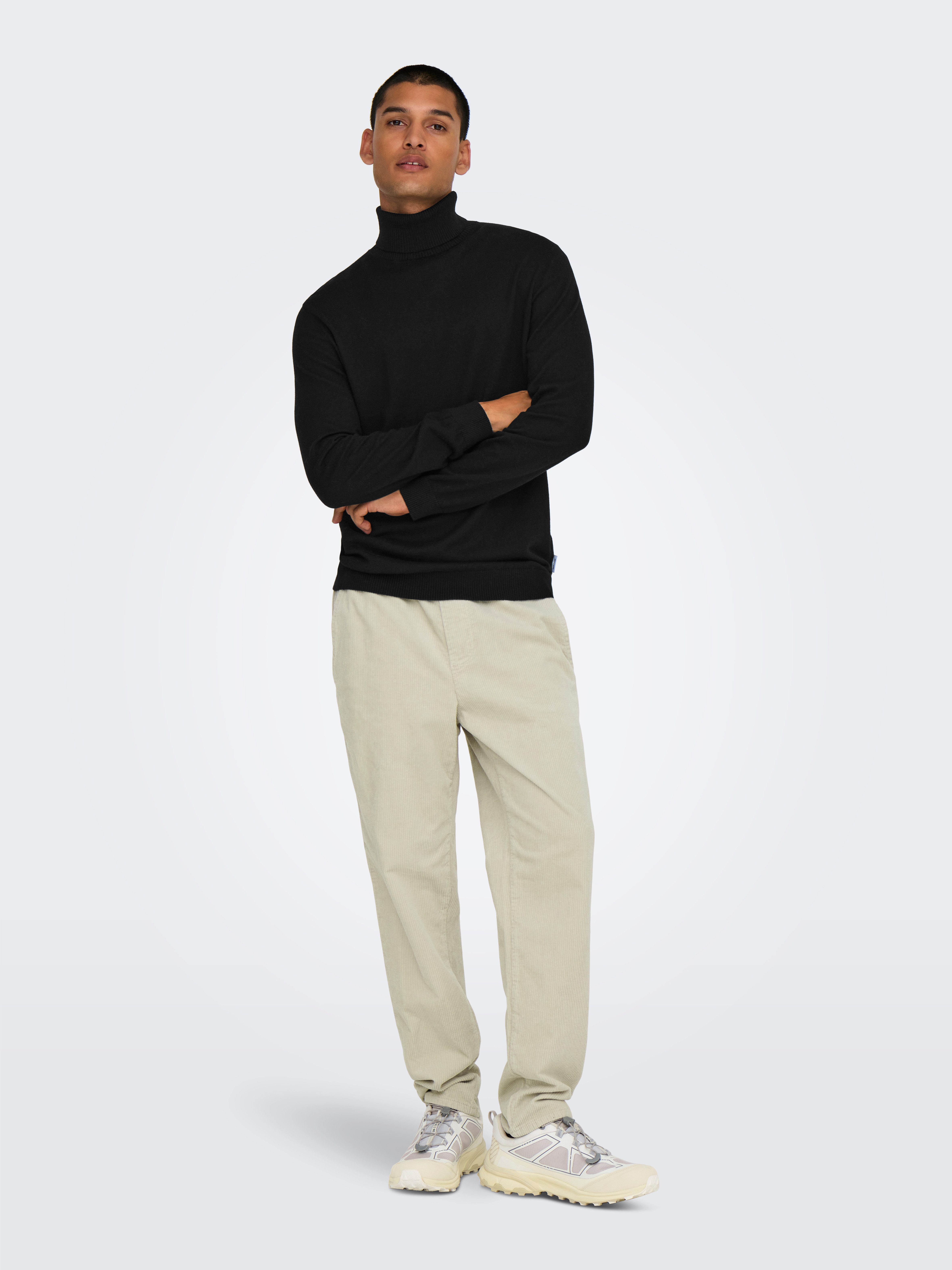 ONLY & SONS Trui met staande kraag ONSLOUI REG 12 MEL ROLL KNIT NOOS