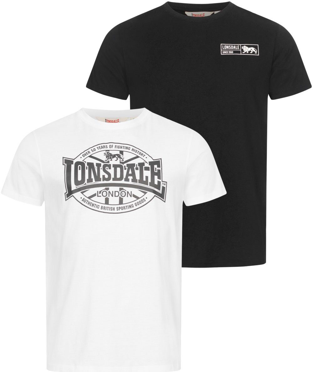 Lonsdale T-shirt CLONKEEN (set, 2-delig, 2 stuks) heren t-shirts maat XL zwart