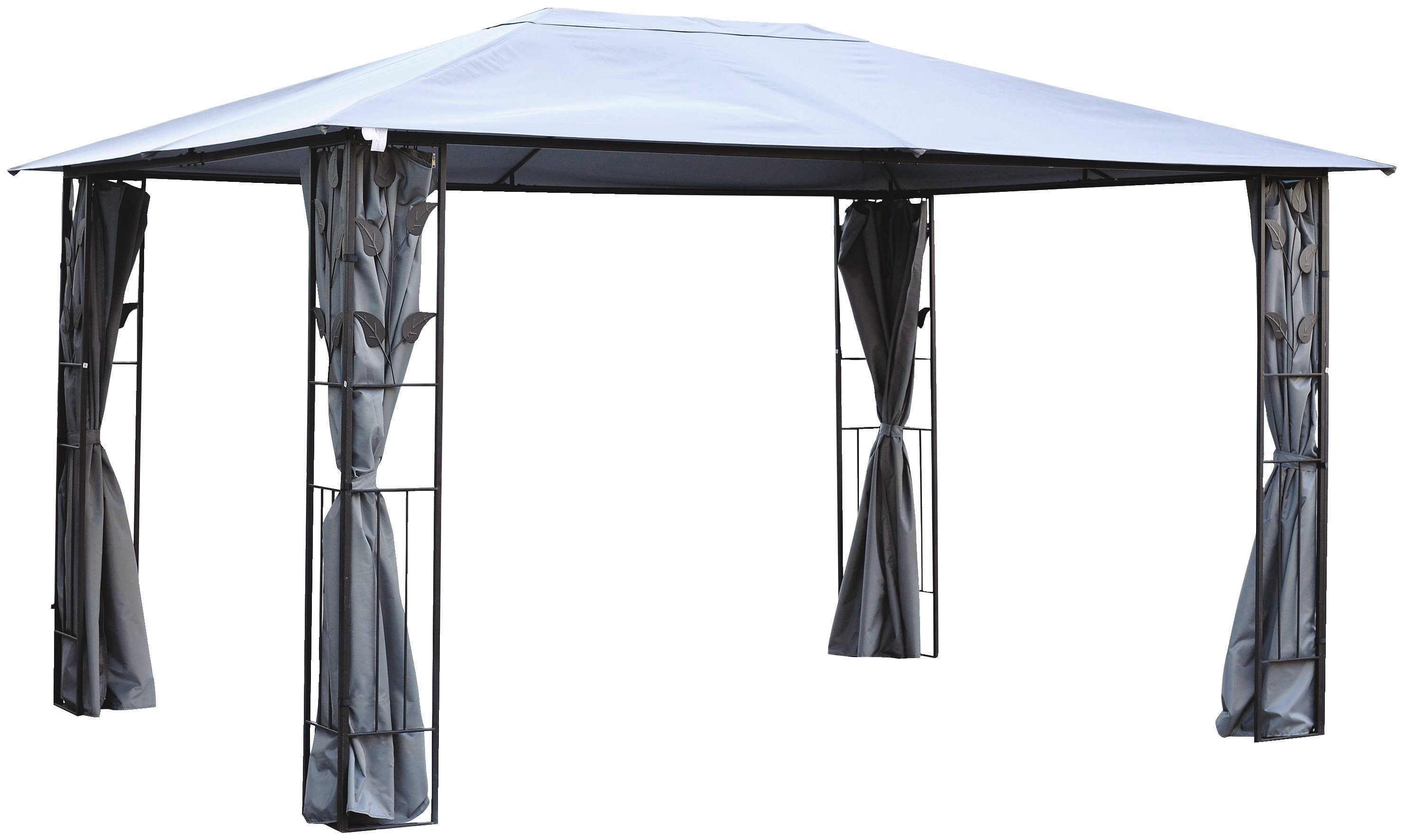 KONIFERA Zij-element partytent voor kreta, 2 zijkanten, bxd: 300x400 cm (2 stuks) tuinpriëlen grijs