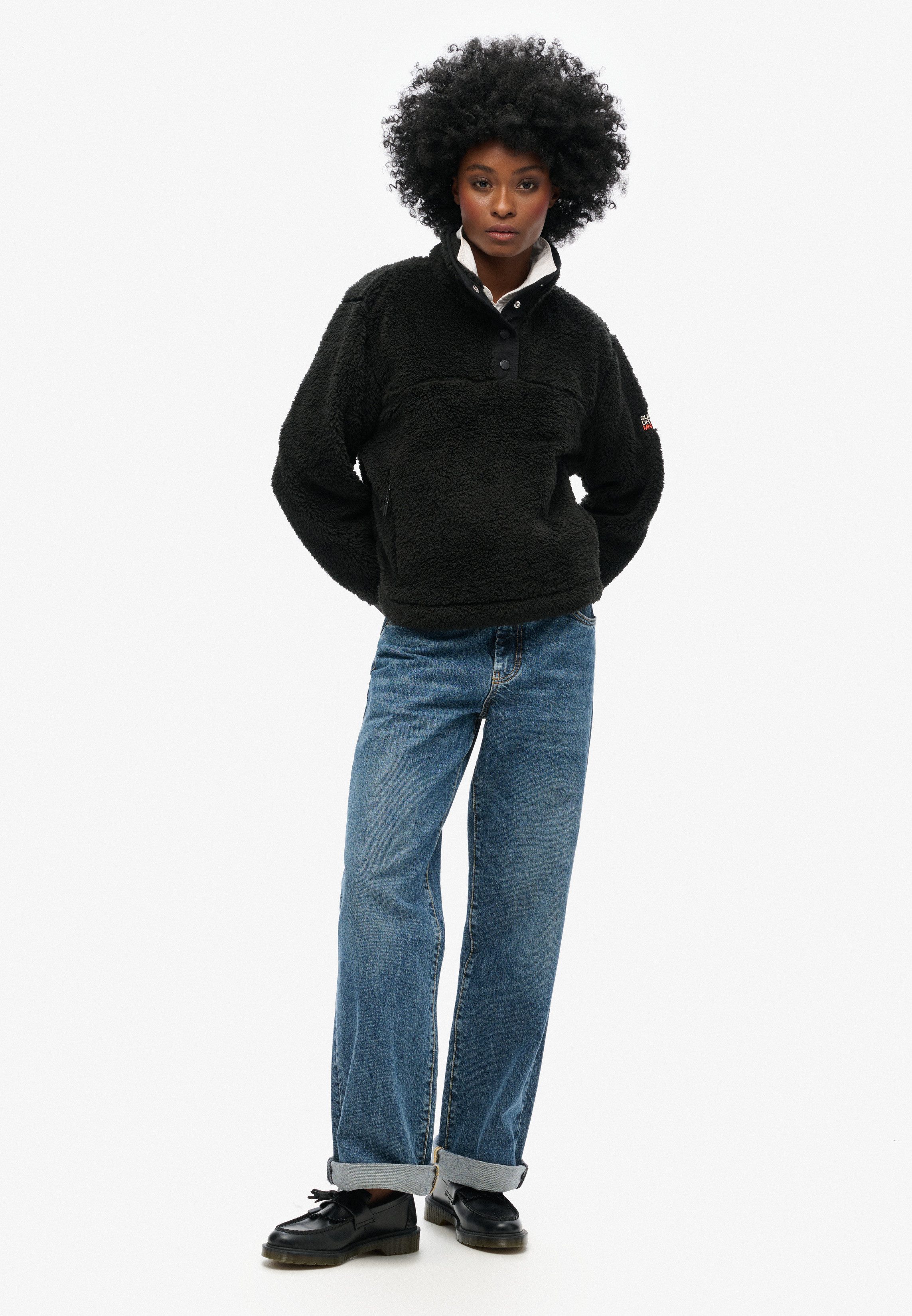 Superdry Fleecetrui SUPER SOFT HENLEY