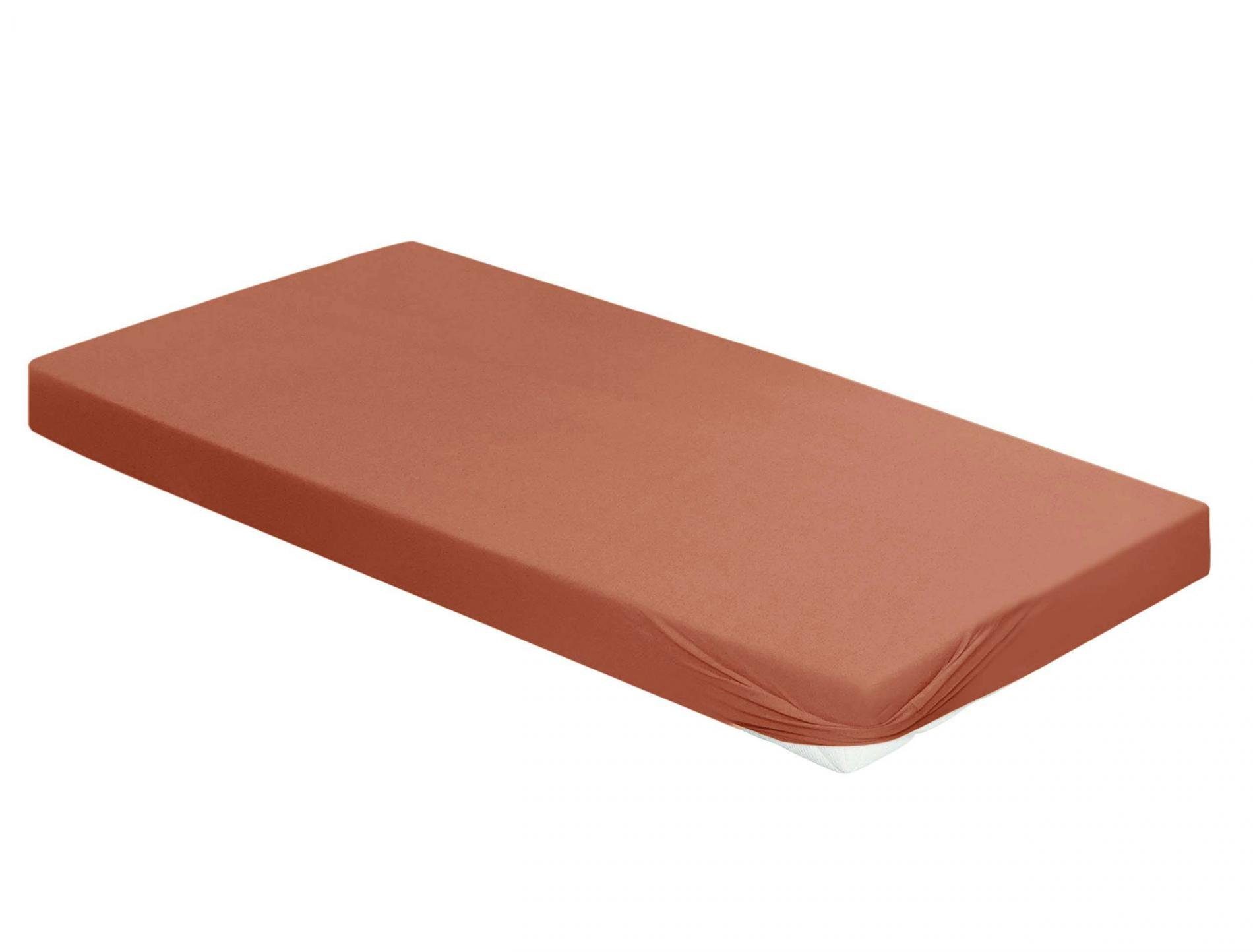 Irisette Hoeslaken Knuffel jersey hoeslaken Vesuv (1 stuk) hoeslakens maat 100 cm x 200 cm rood