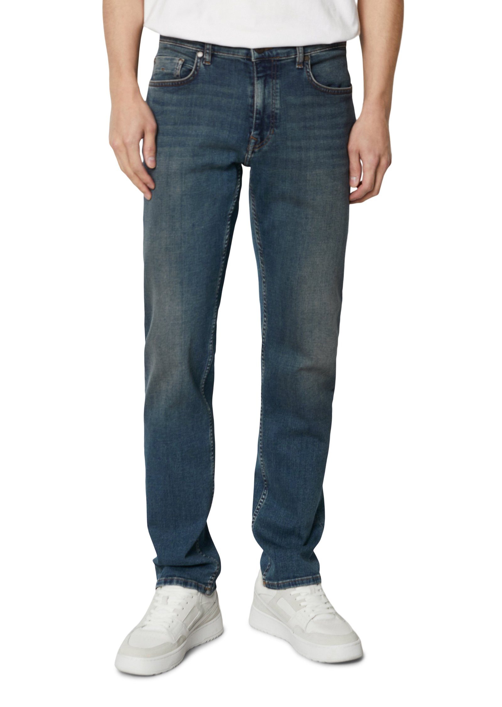 Marc O'Polo Regular Fit Cross-Hatch Denim Jeans Blue Heren