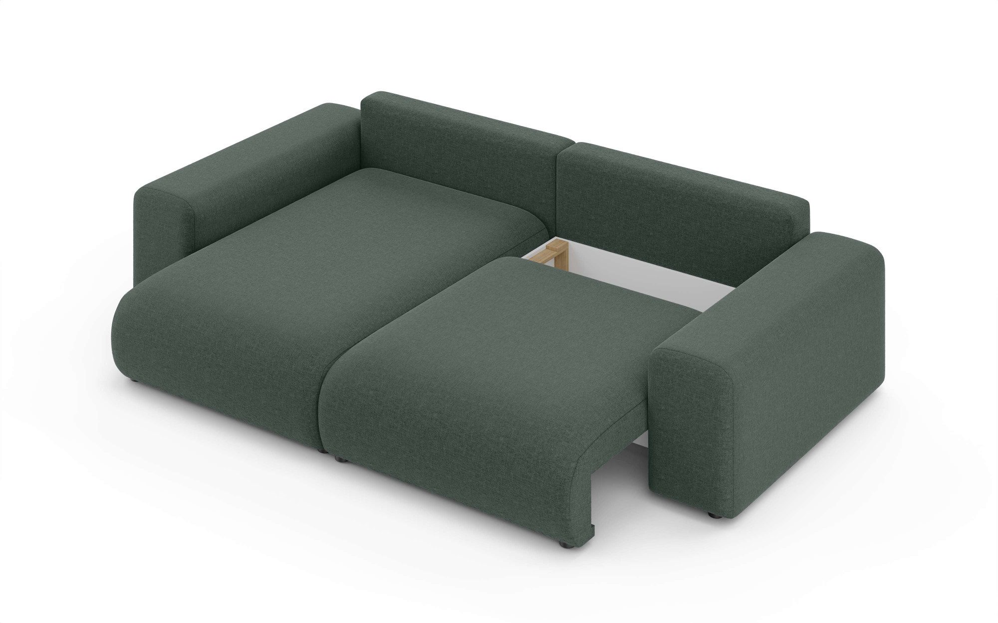 Home affaire Hoekbank LAKESIDE met bedfunctie en bedlade, B/D/H 257/166/84 cm L-vorm, recamiere aan beide zijden monteerbaar, golfondersteuning