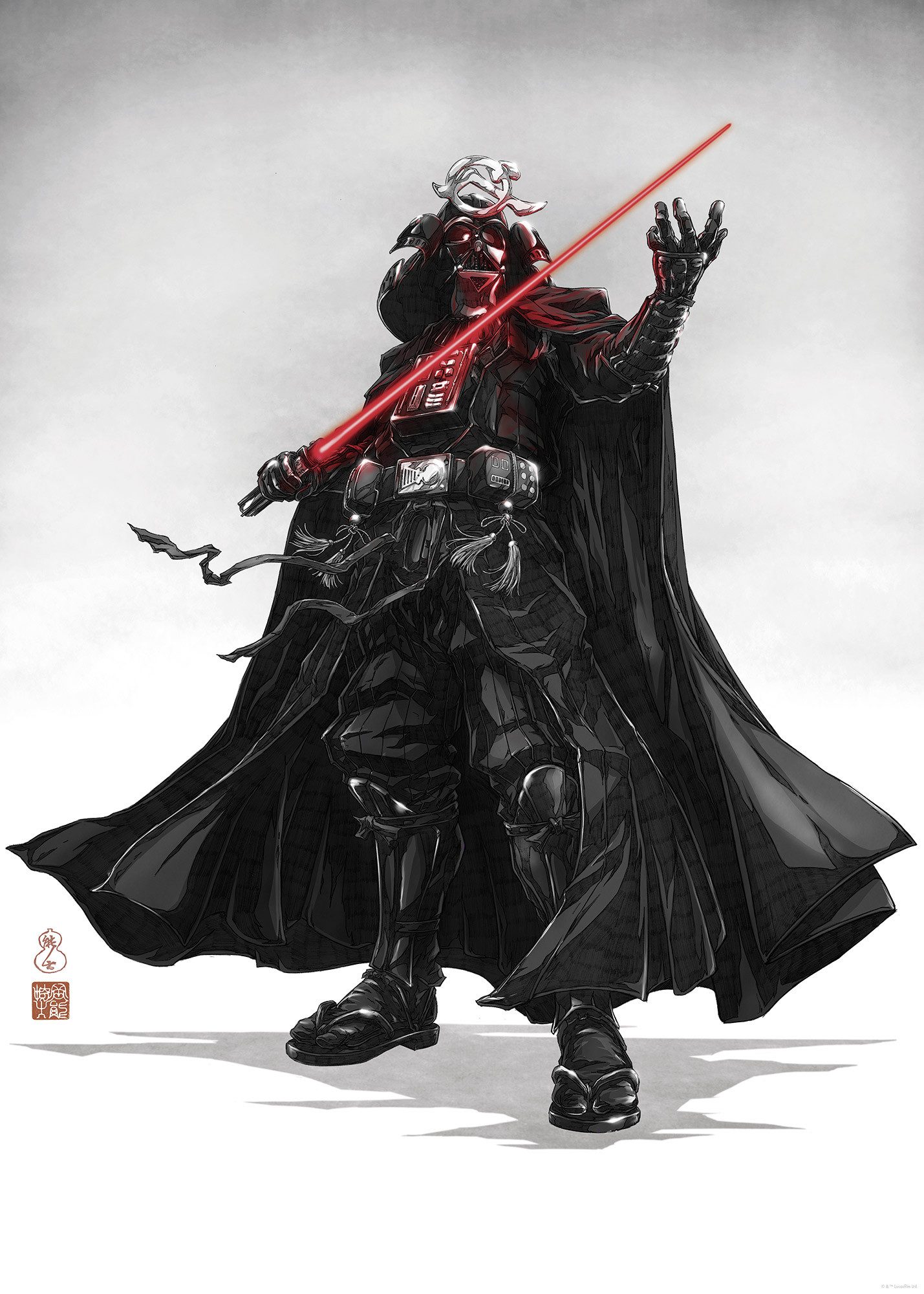 Komar Artprint Star Wars Vision Samurai Dark Lord 50 x 70 cm (breedte x hoogte) - kinderkamer, wandsticker (1 stuk)