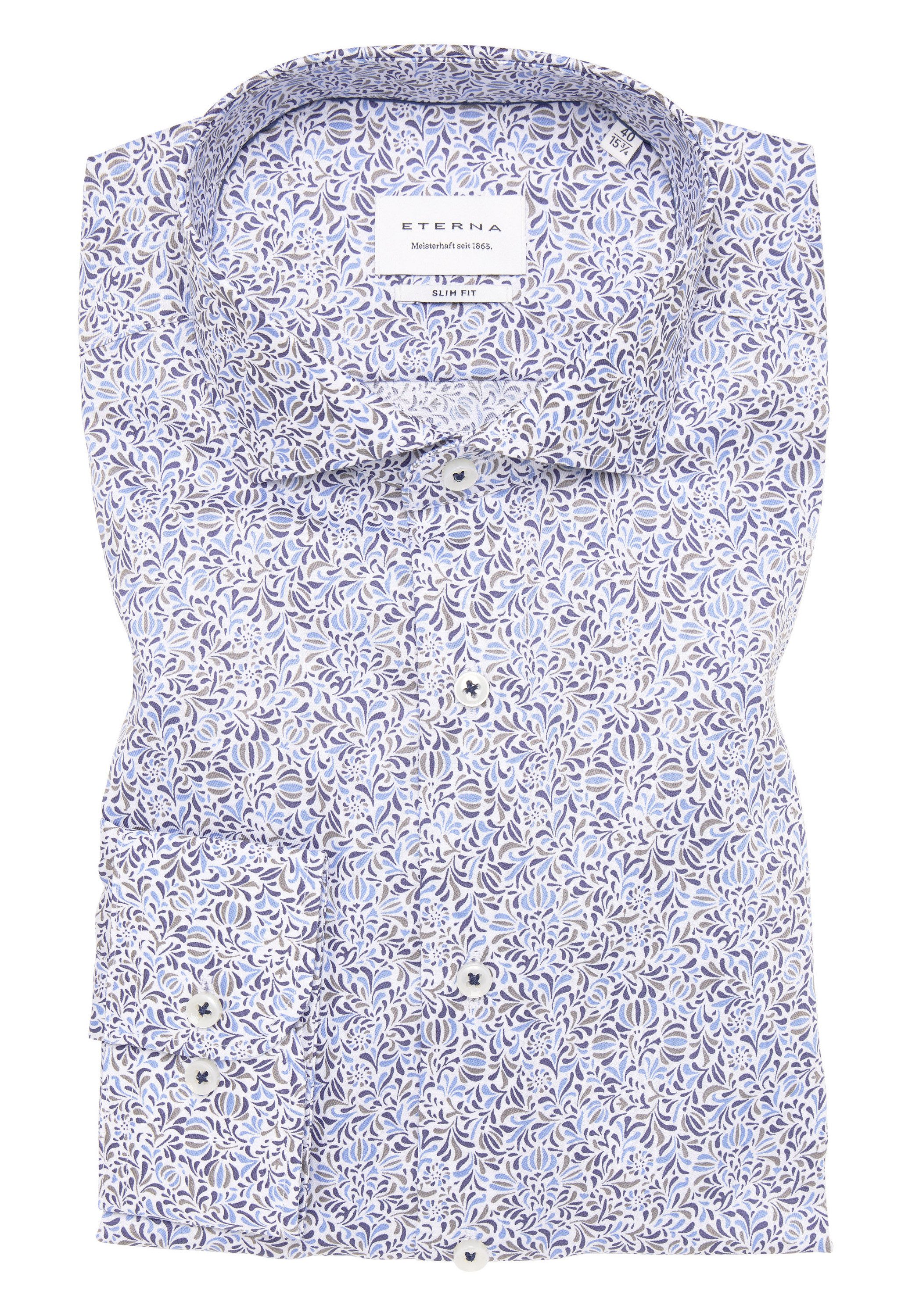 Eterna Overhemd met lange mouwen Slim fit NON IRON (strijkvrij)