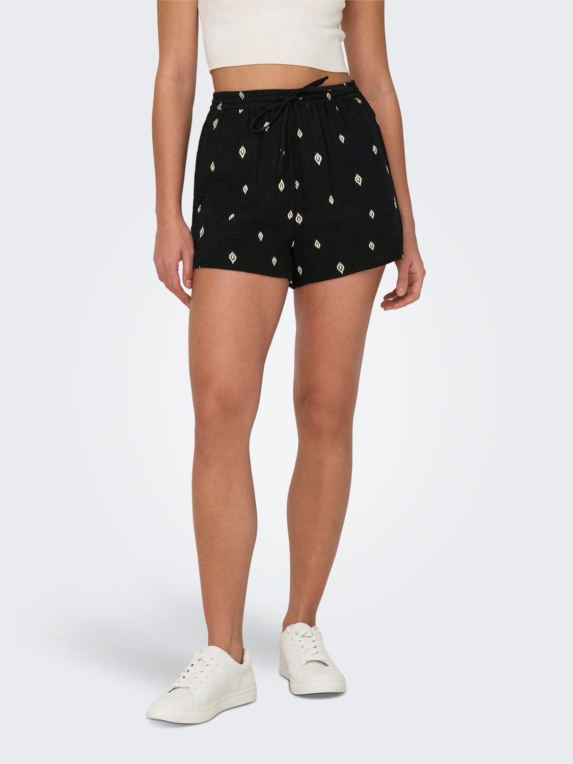 Only Loose fit korte broek met tunnelkoord model 'NORA LIFE'