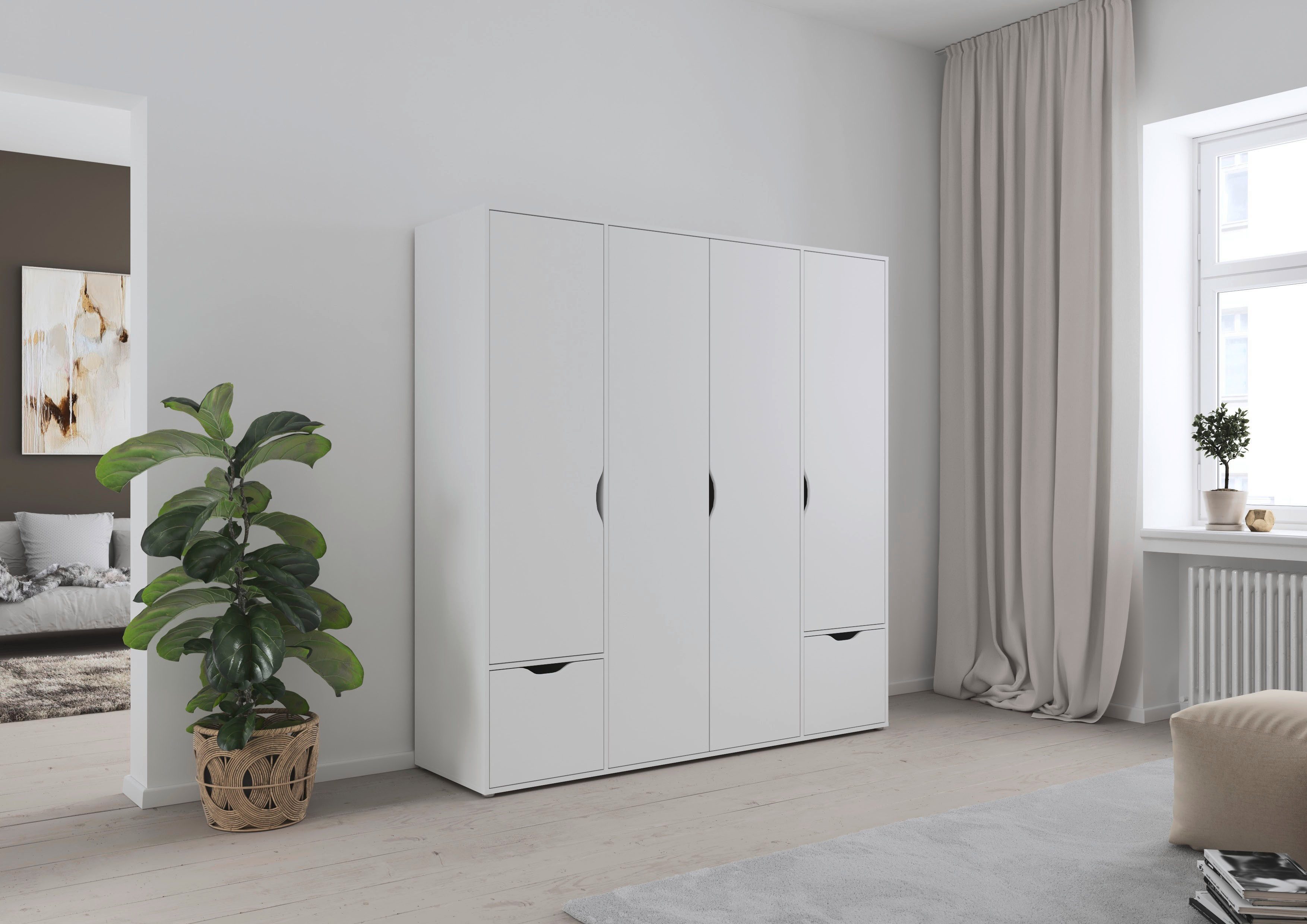 rauch Draaideurkast Kledingkast Kast Garderobe Wasmand NARAI met Laden Greefaansluitingen voor een greeploze look TOPSELLER MADE IN GERMANY