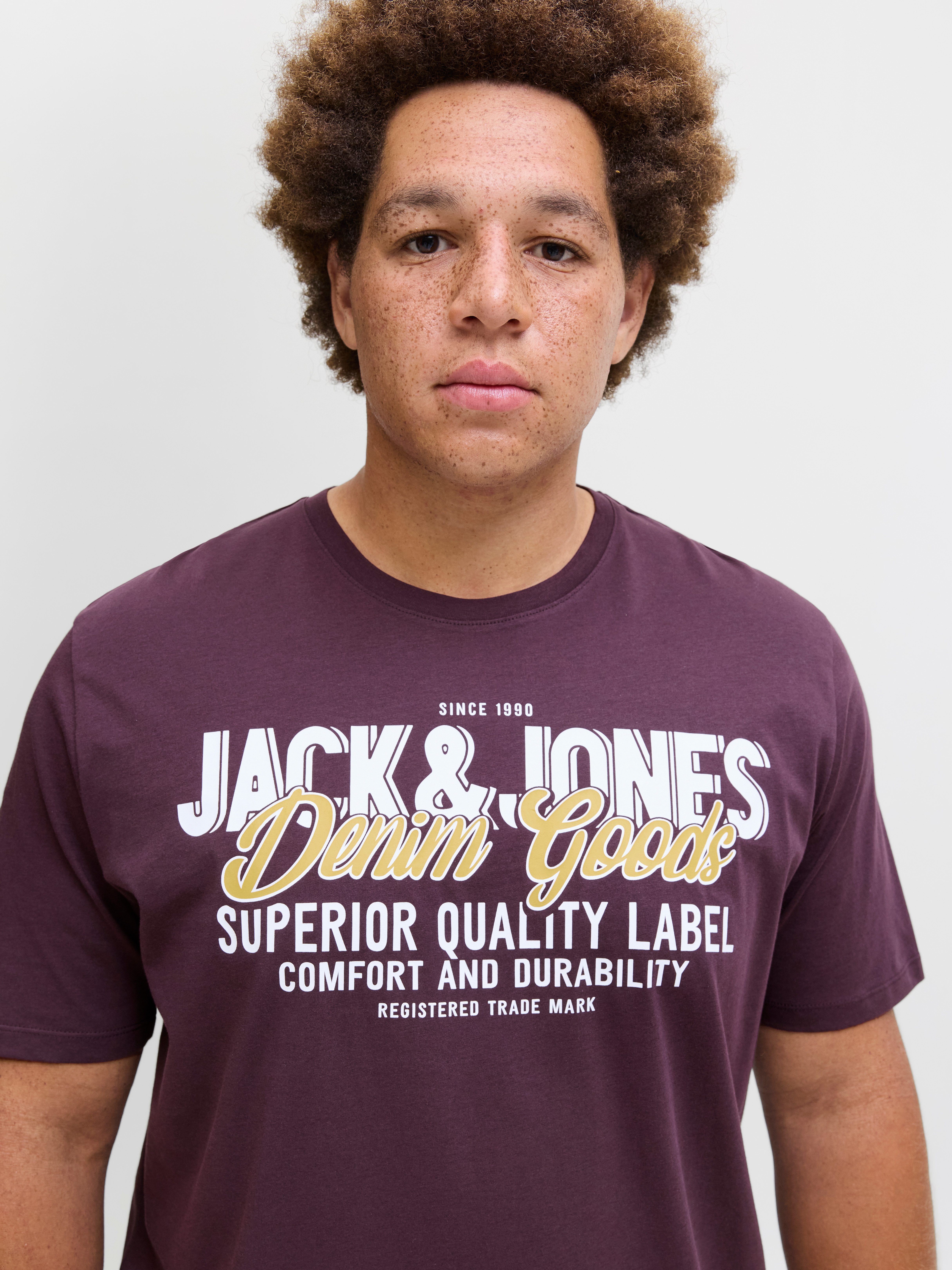 Jack & Jones PlusSize T-shirt JJELOGO TEE SS ONECK 2 COL AW25 NOOS PLS