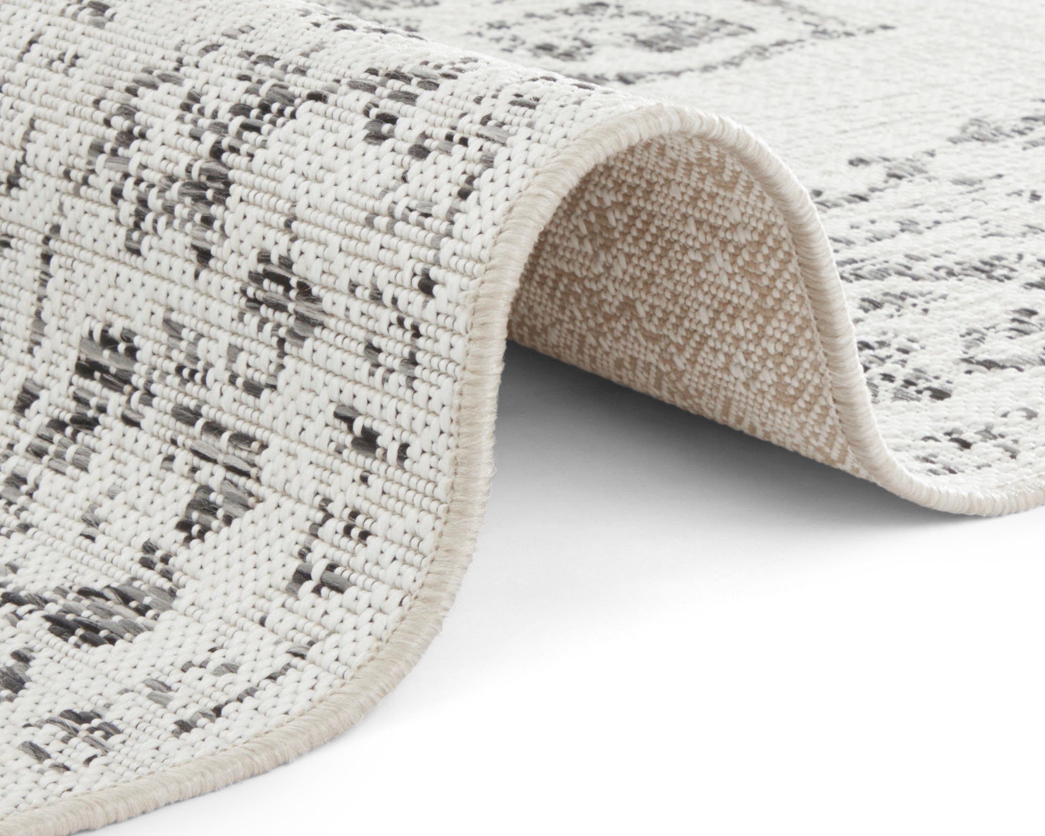 NORTHRUGS Vloerkleed Tilos In- & outdoor, korte pool, oriëntaals, vintage, woonkamer, tuin