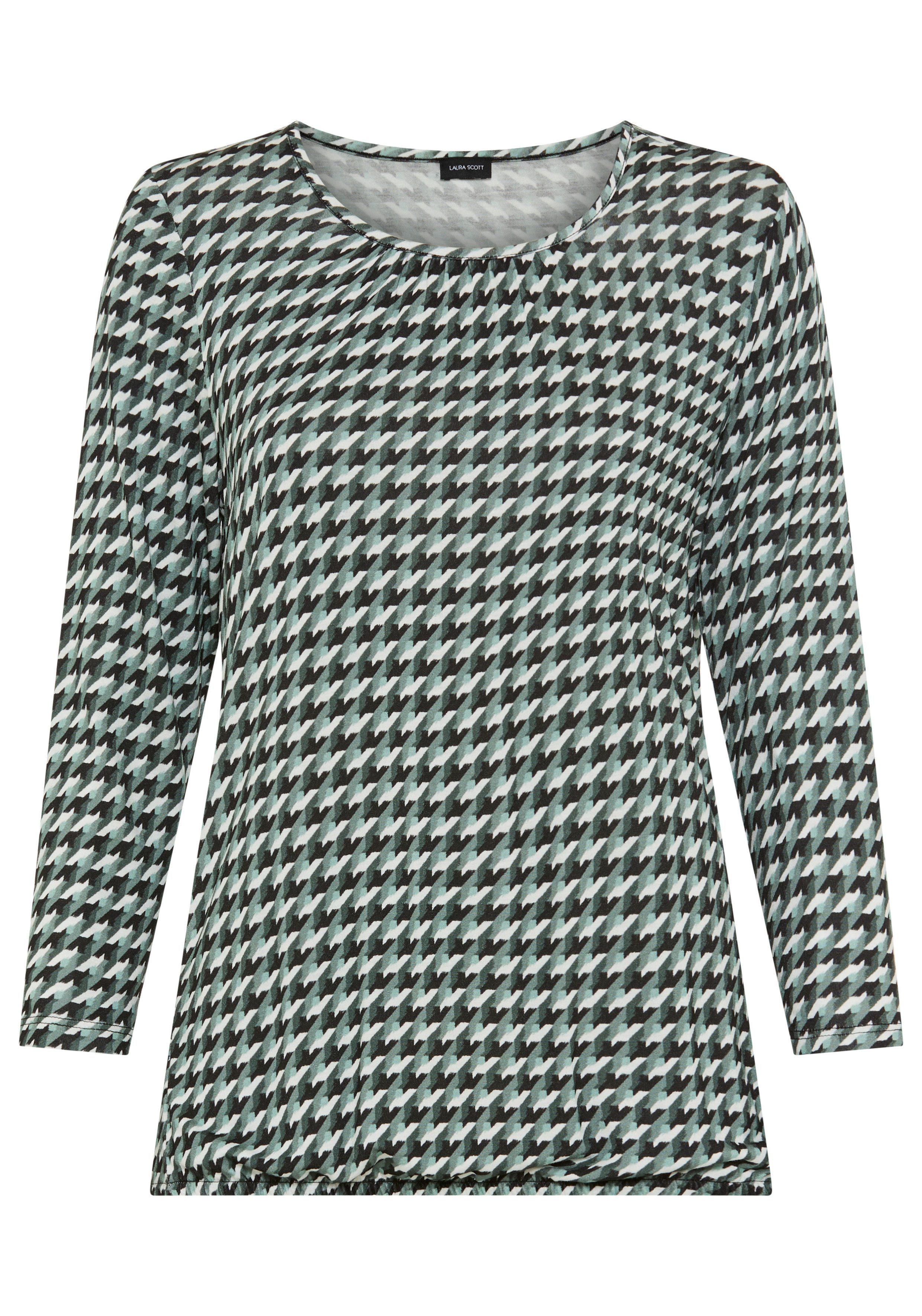 Laura Scott Shirt met 3/4 mouwen met grafische all-over print - nieuwe collectie