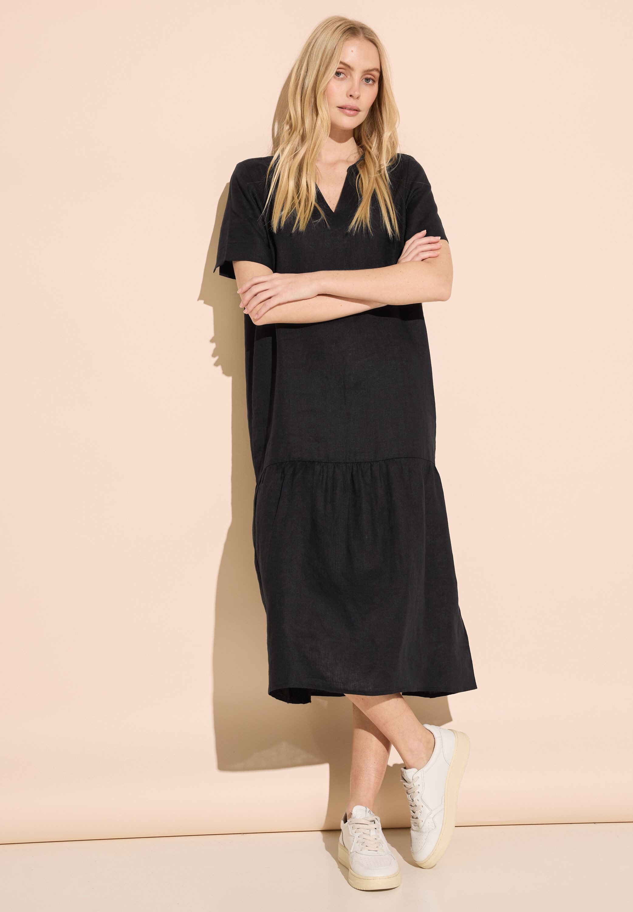 STREET ONE Midi-jurk met ruches