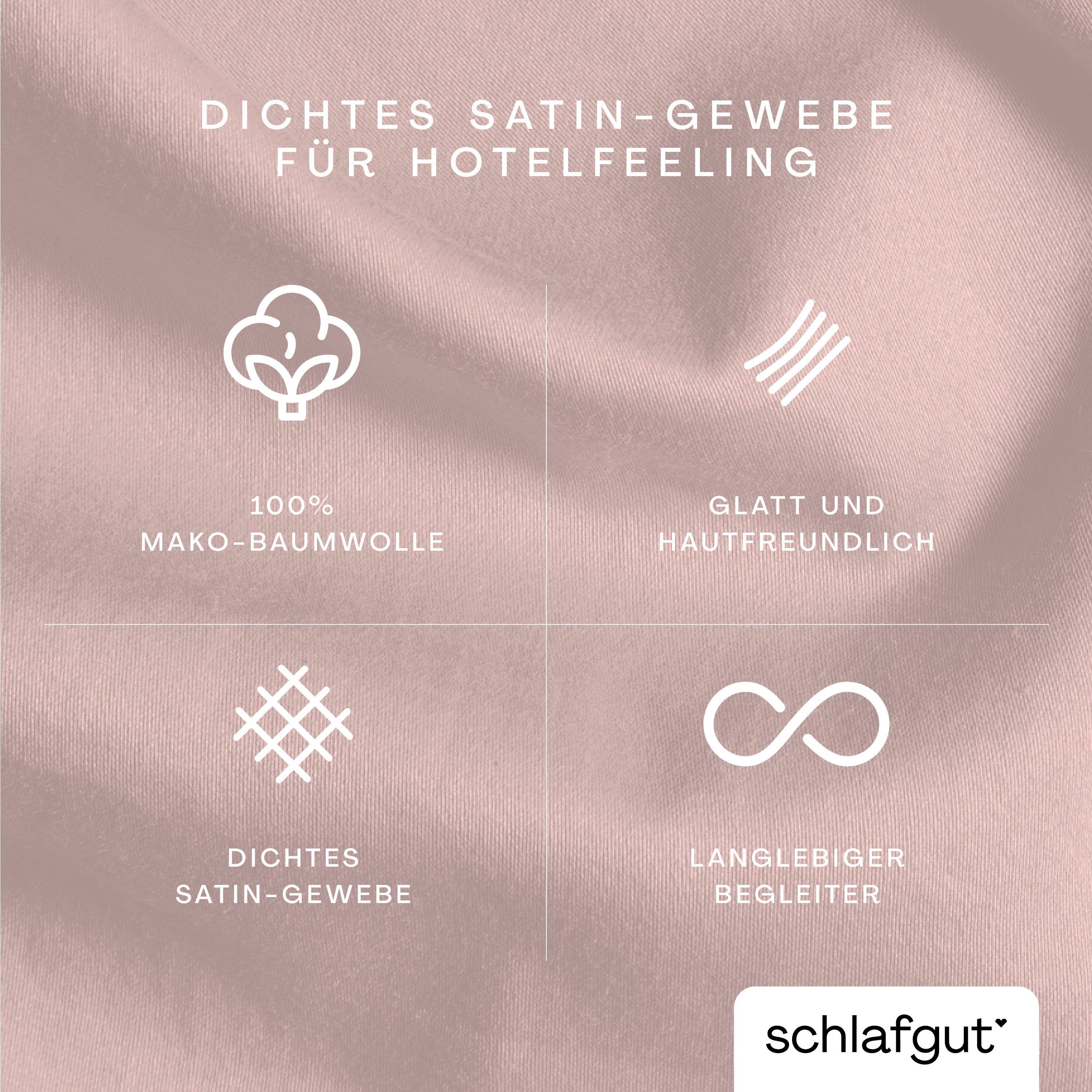 Schlafgut Dekbedovertrek Woven Satin bijzonder dicht geweven, mix & match: bijpassende kussenhoes verkrijgbaar (1 stuk)